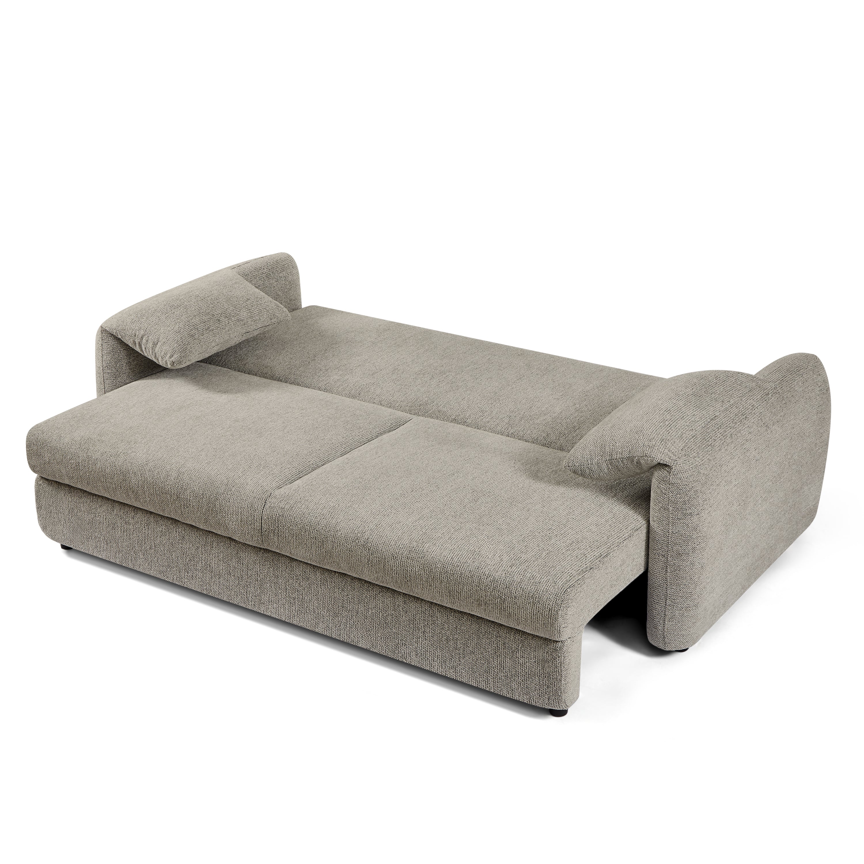 ANGEA Convertible Sleeper Sofa – Woven Chenille Fabric 3-Seater Living Room Furniture