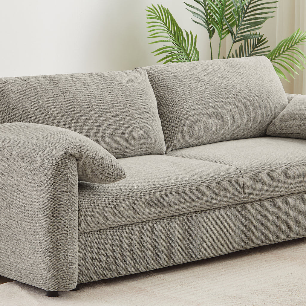 ANGEA Convertible Sleeper Sofa – Woven Chenille Fabric 3-Seater Living Room Furniture