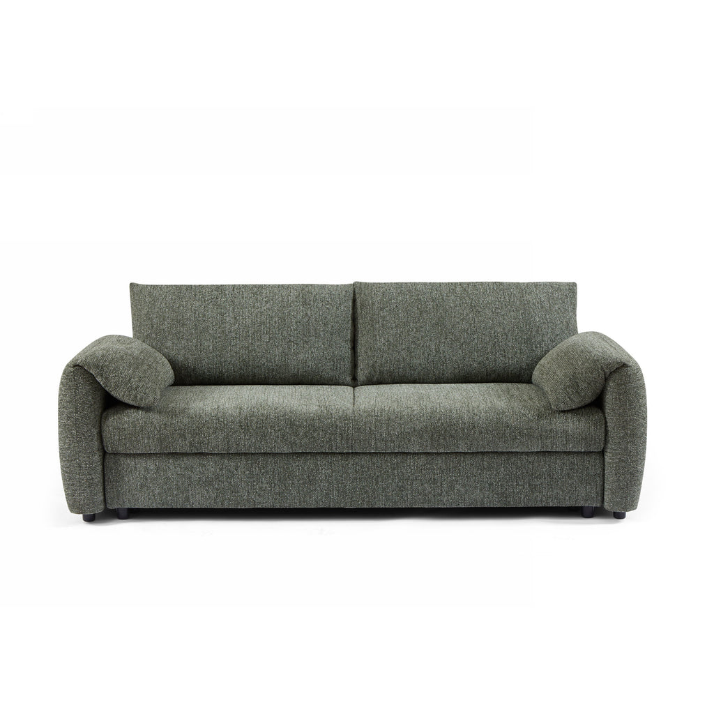 Convertible Sofa Angea 3 Seater Woven Chenille Green – Green