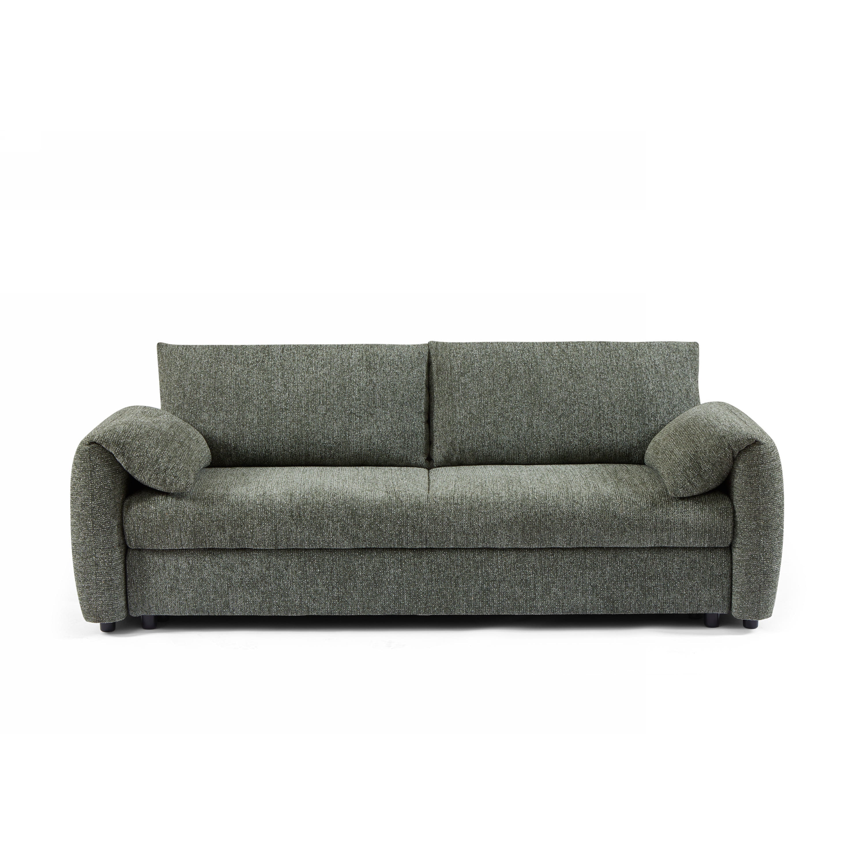 Convertible Sofa Angea 3 Seater Woven Chenille Green – Green