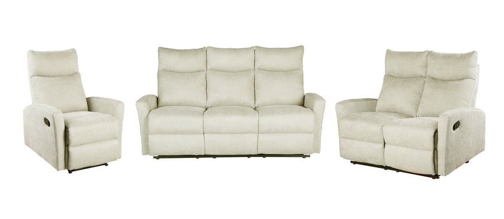ANTARES 3-Seater + 2-Seater Reclining Sofa + 1-Swivel Armchair Set – Fabric Living Room Furniture