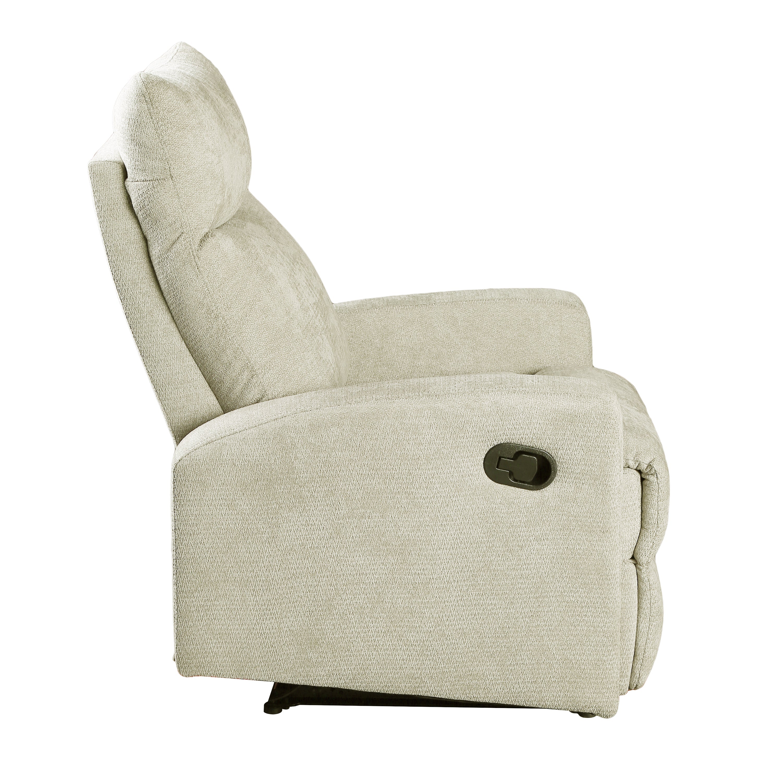 Manual Recliner Armchair Antares 1 Seater Fabric Beige – Beige