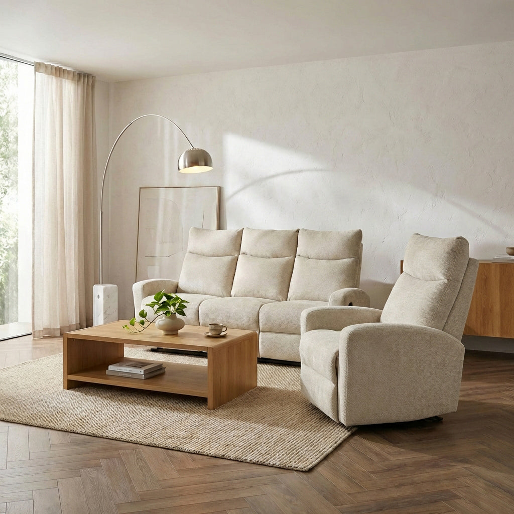 ANTARES Manual Recliner Chair 1-Seater - Beige