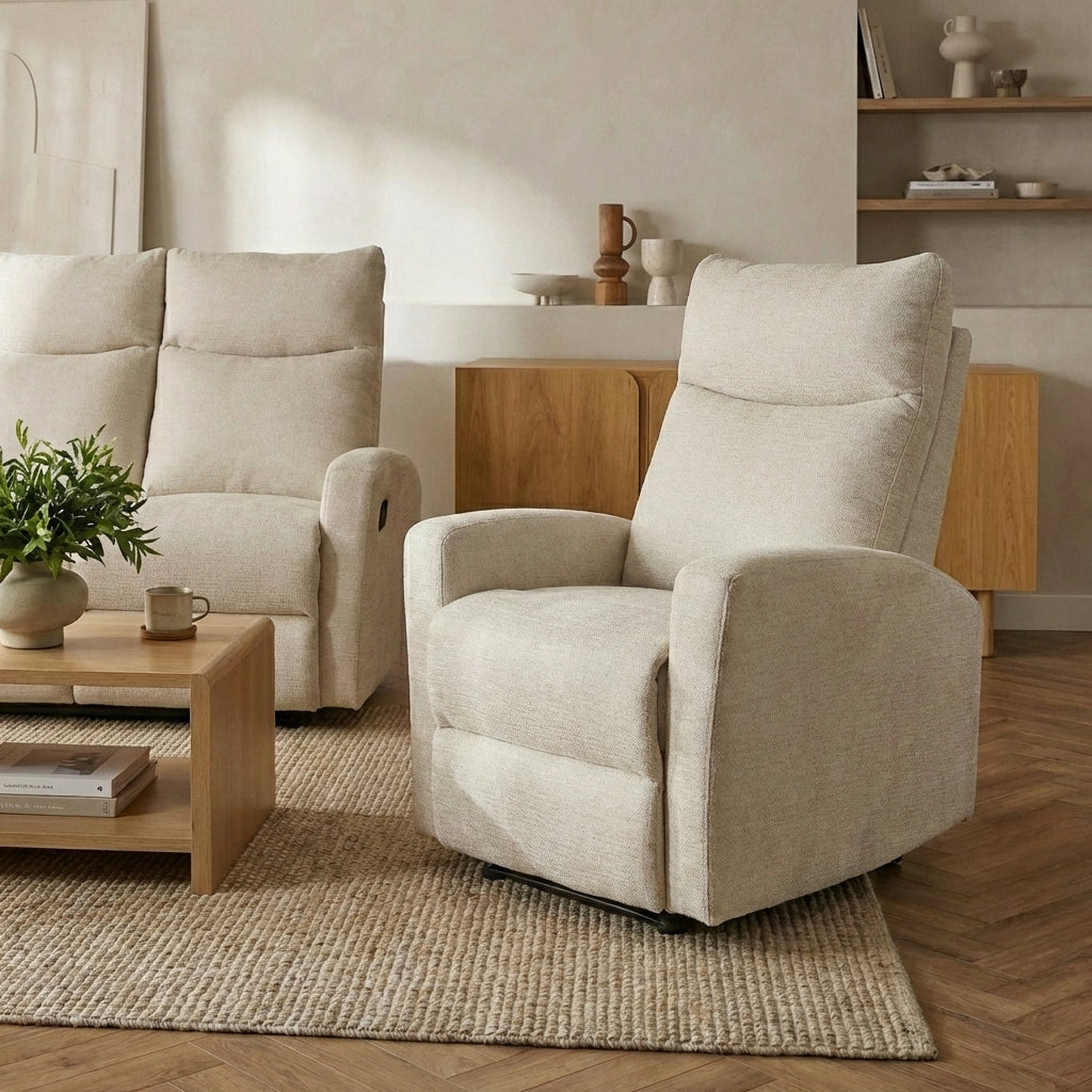 ANTARES Manual Recliner Chair 1-Seater - Beige