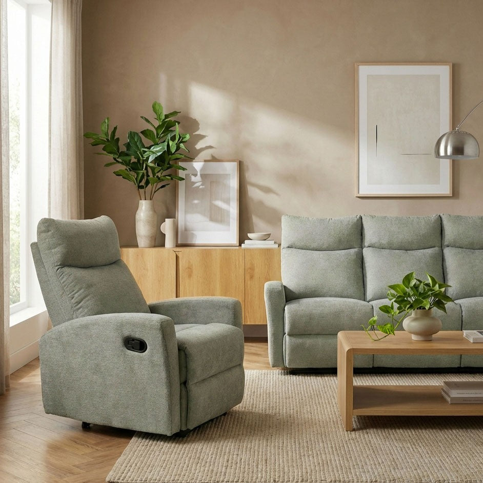 ANTARES Manual Recliner Chair 1-Seater - Green