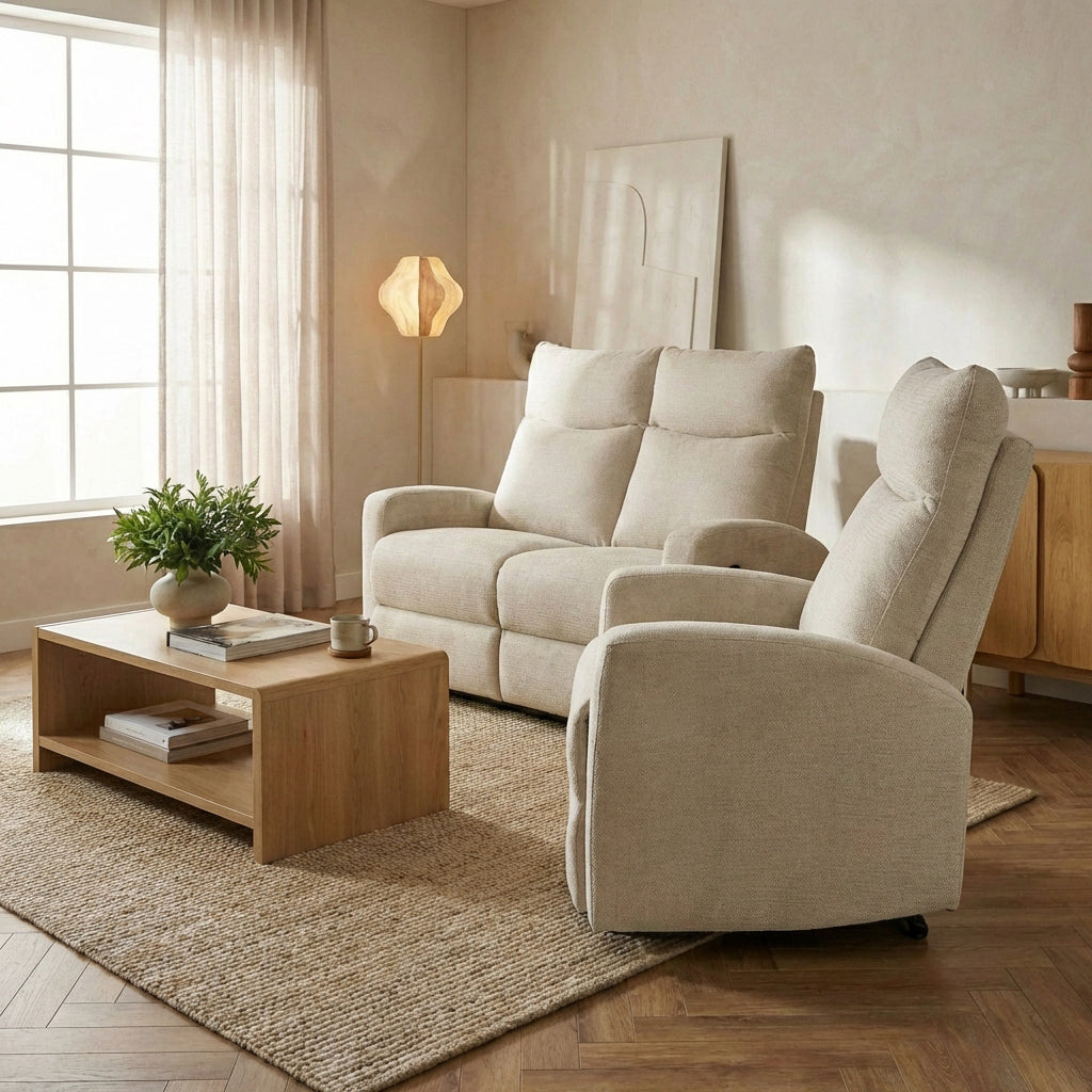 ANTARES Manual Reclining 2-Seater Sofa – Beige