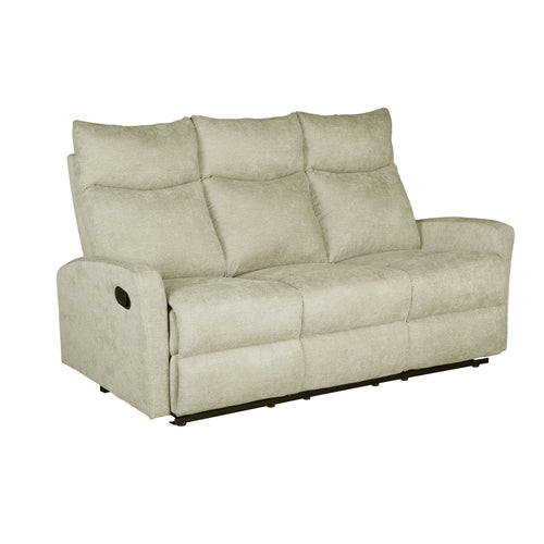 Manual Recliner Sofa Antares 3 Seater Fabric Beige – Beige