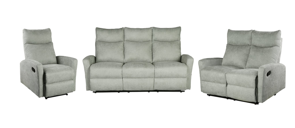 ANTARES 3-Seater + 2-Seater Reclining Sofa + 1-Swivel Armchair Set – Fabric Living Room Furniture