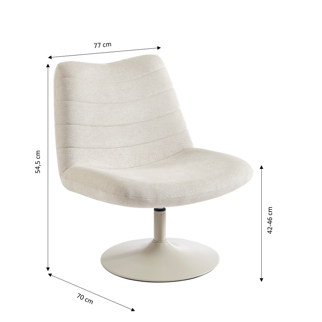 ANTEA Swivel Armchair – Fabric Accent Chair For Modern Living Rooms