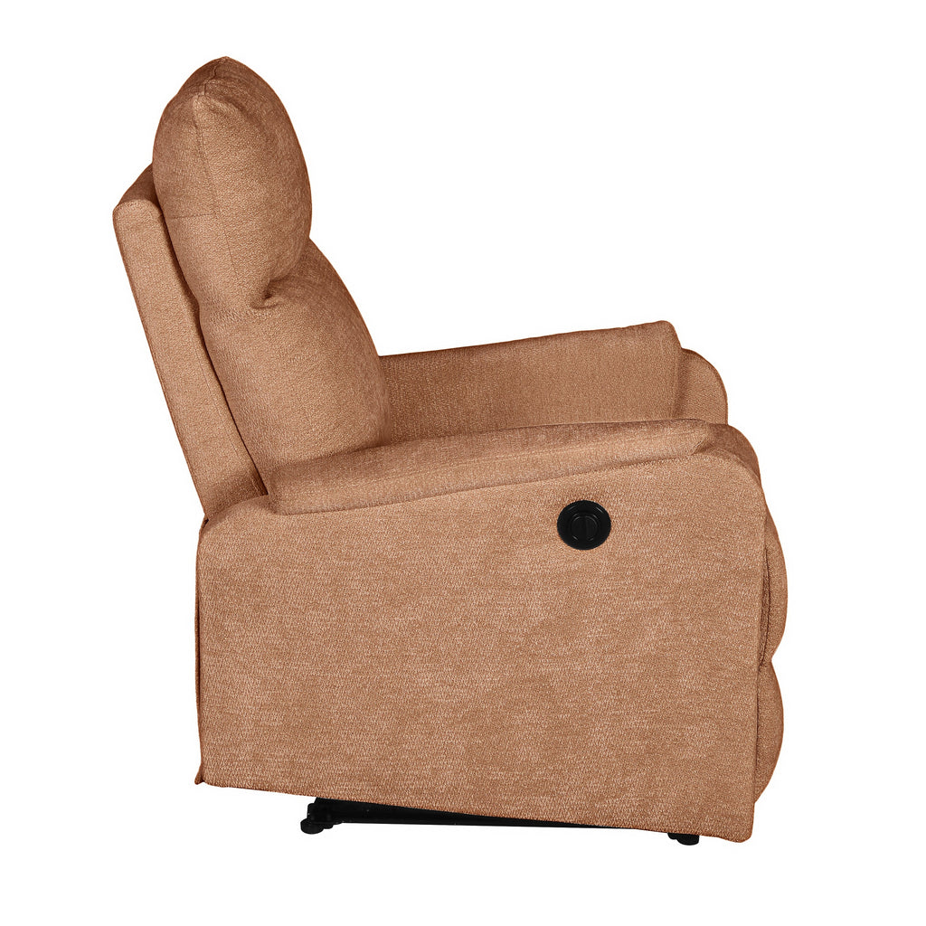 Electric Recliner Armchair Argoli 1 Seater Fabric – Orange