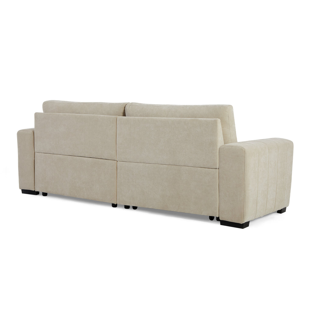ARISTA 98" Reversible Convertible Sectional Sofa – Beige