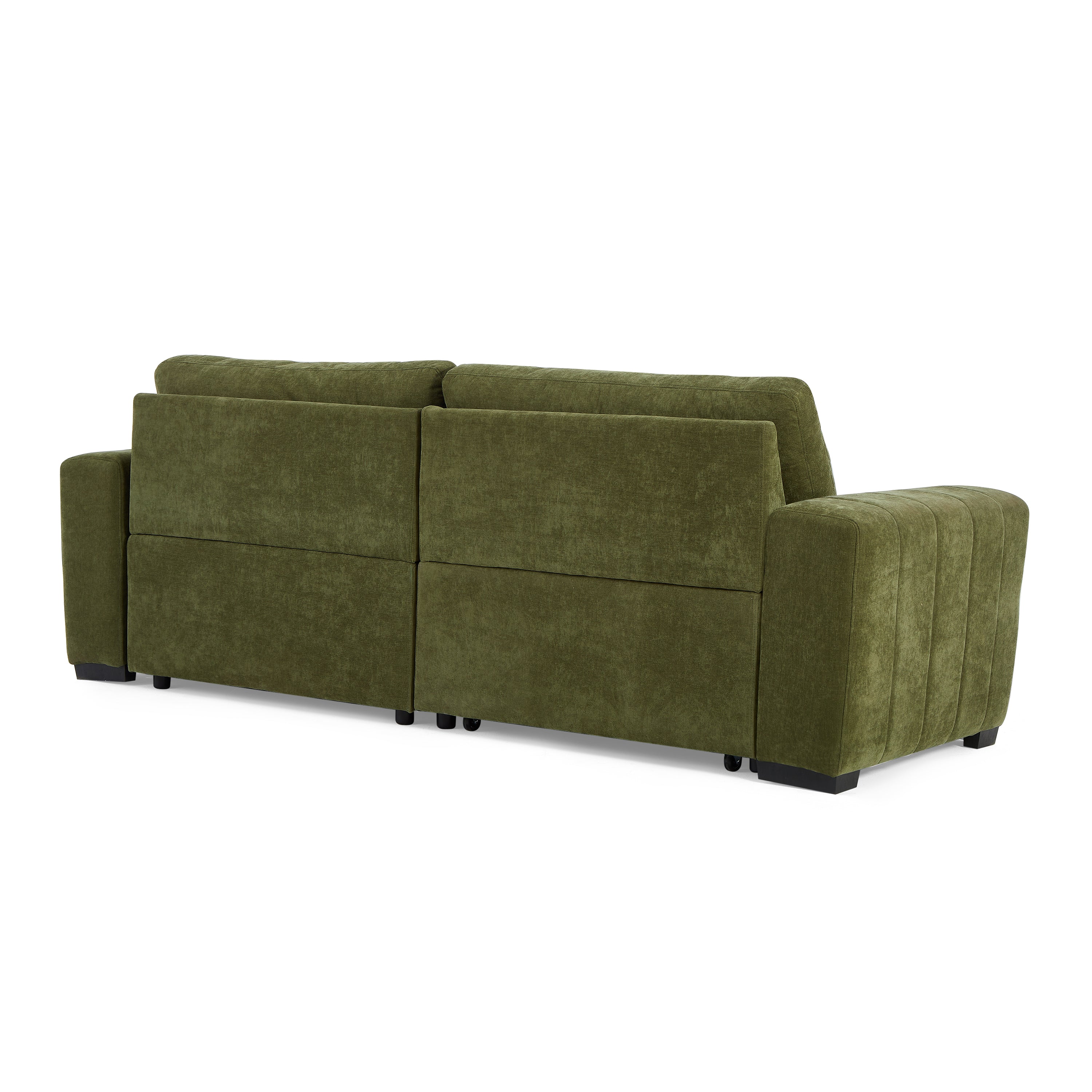 ARISTA 98" Reversible Convertible Sectional Sofa – Green