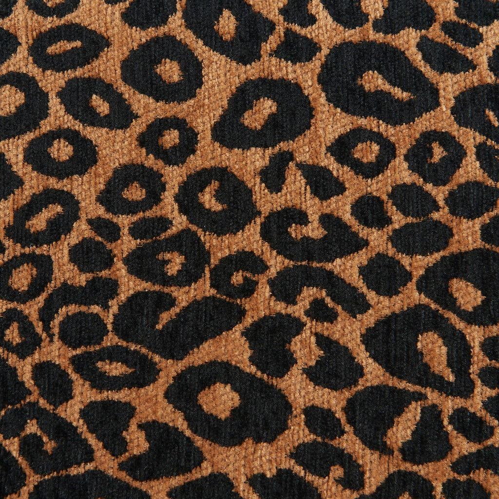 AWA Printed Leopard Pouf - Black