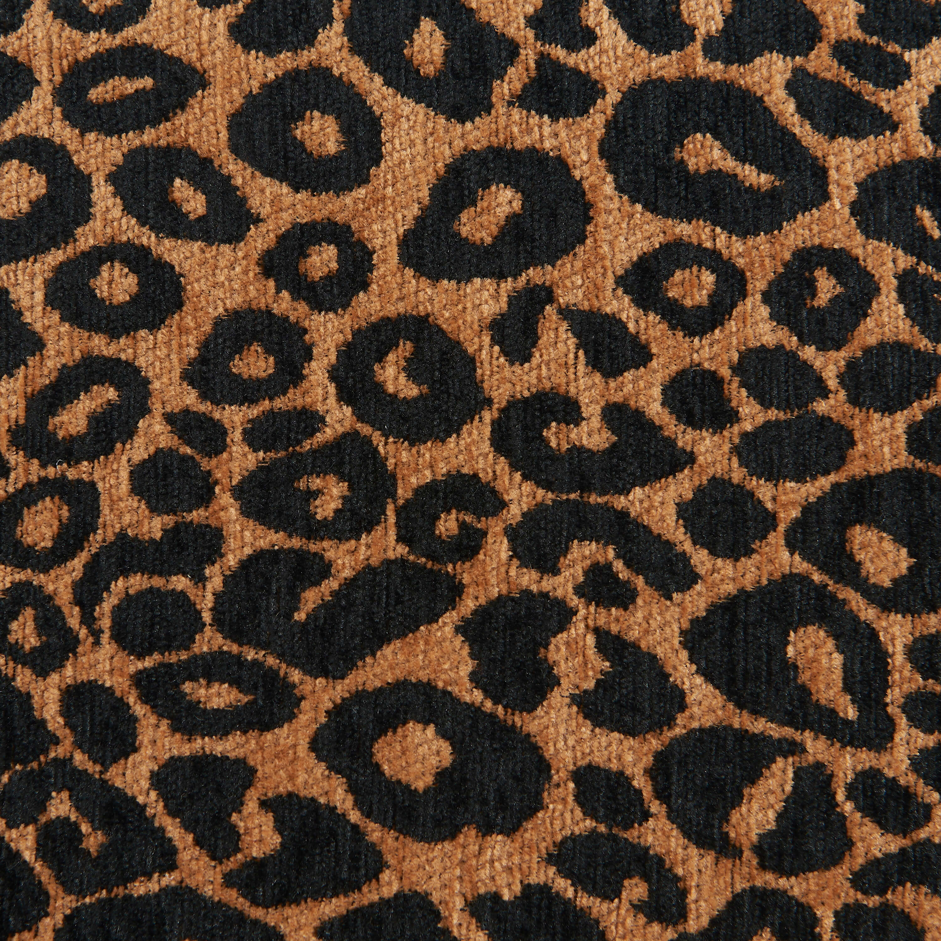 AWA Printed Leopard Pouf - Black
