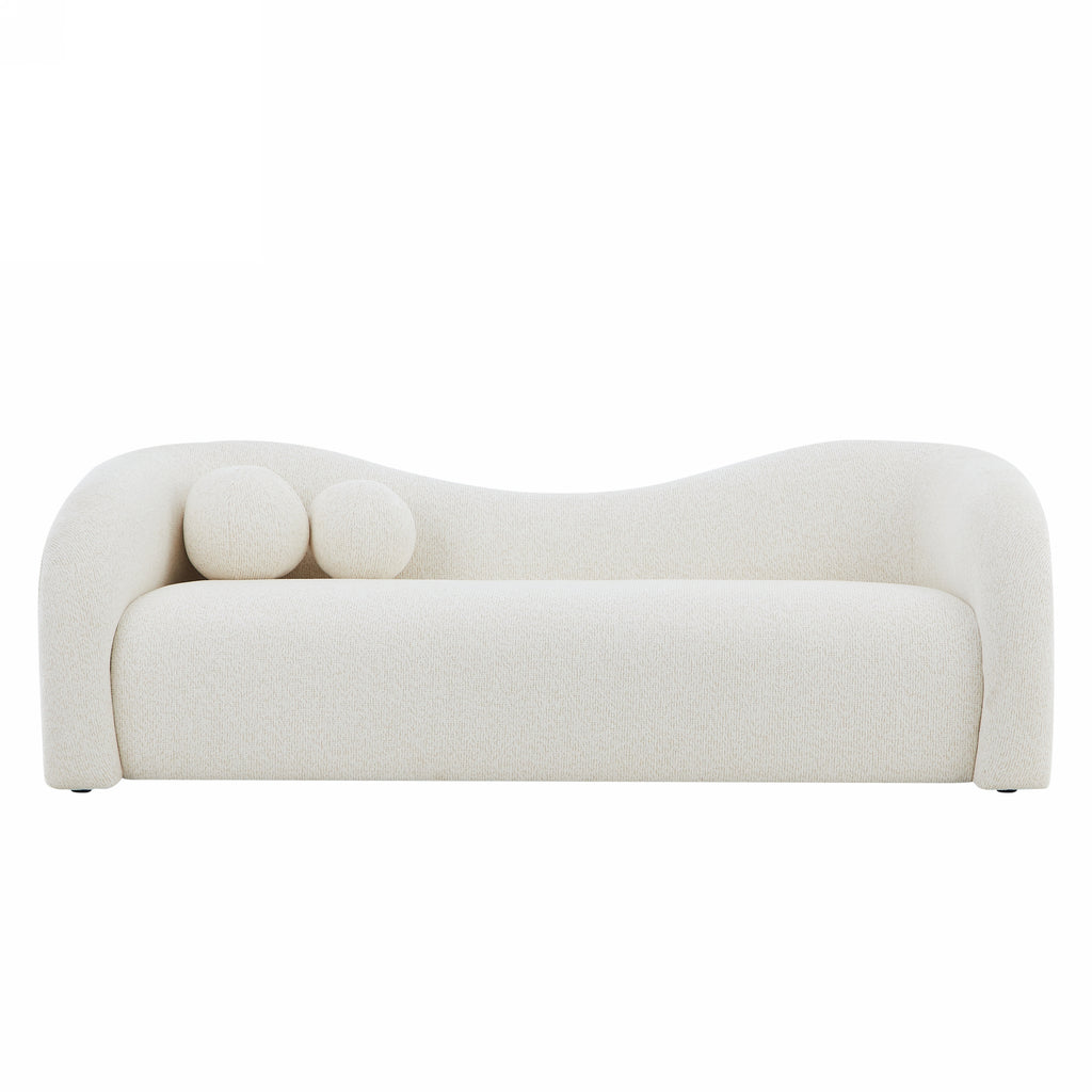 BACALA Fixed 3-Seater Sofa – Chenille Fabric Living Room Furniture