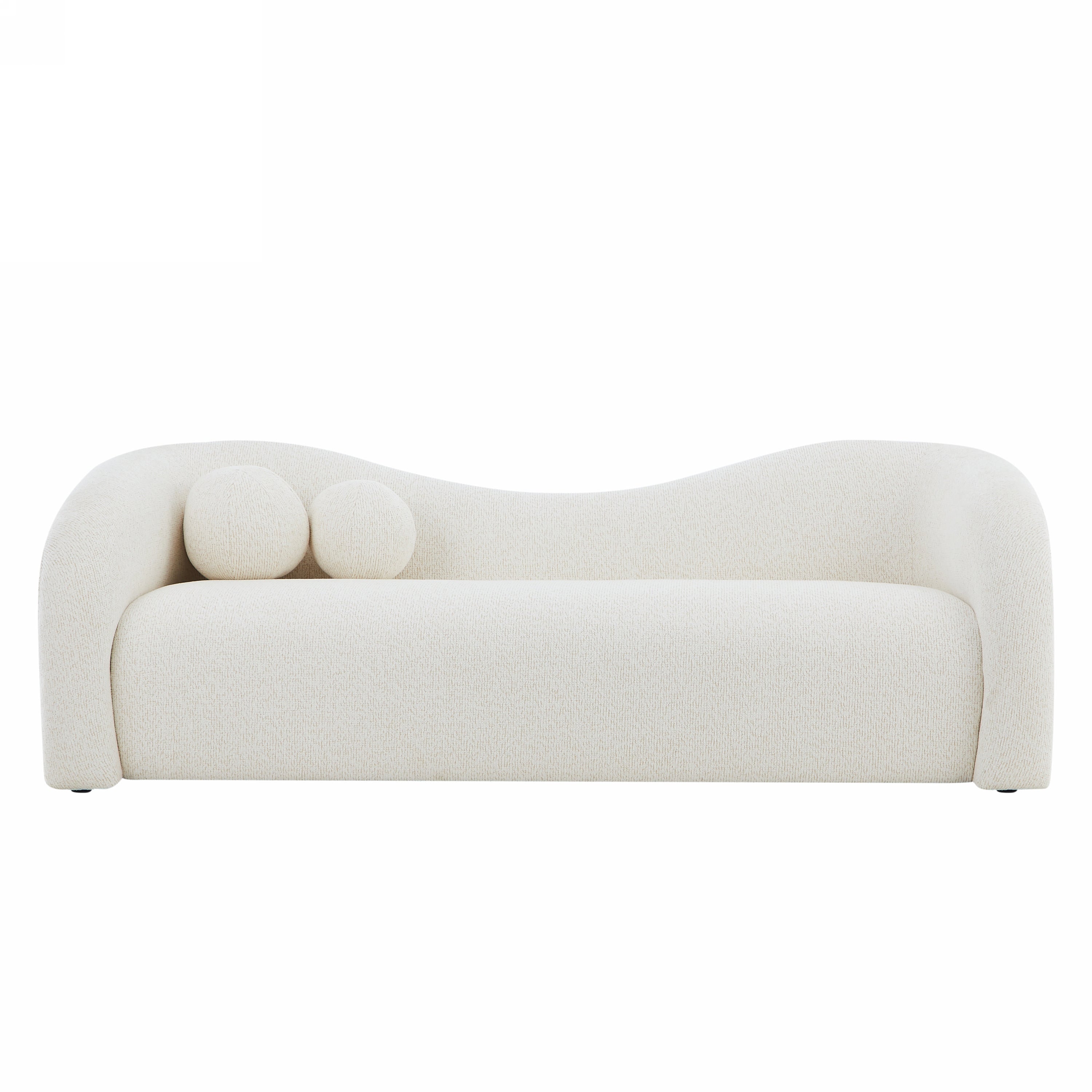 BACALA Fixed 3-Seater Sofa – Chenille Fabric Living Room Furniture