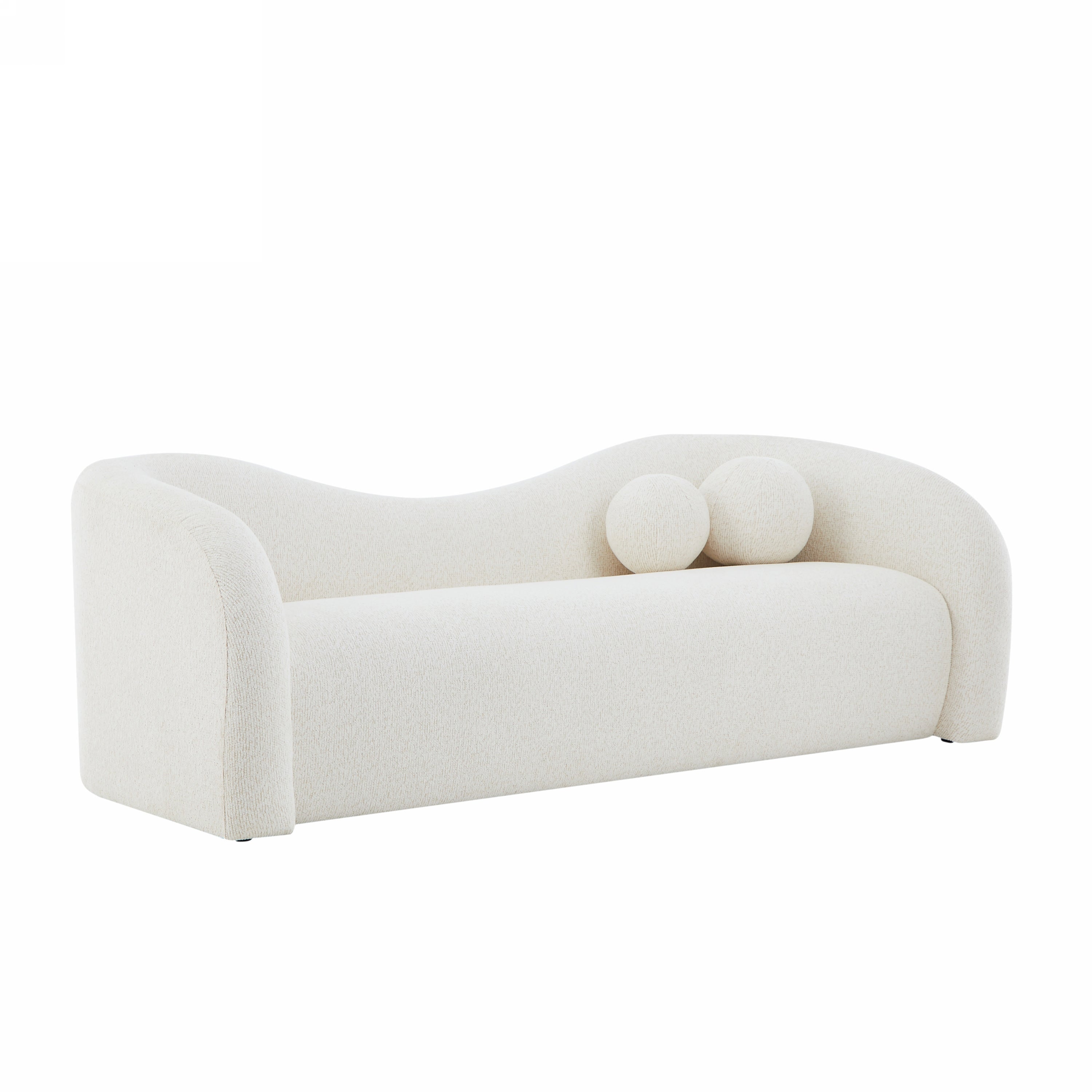 BACALA Fixed 3-Seater Sofa – Chenille Fabric Living Room Furniture