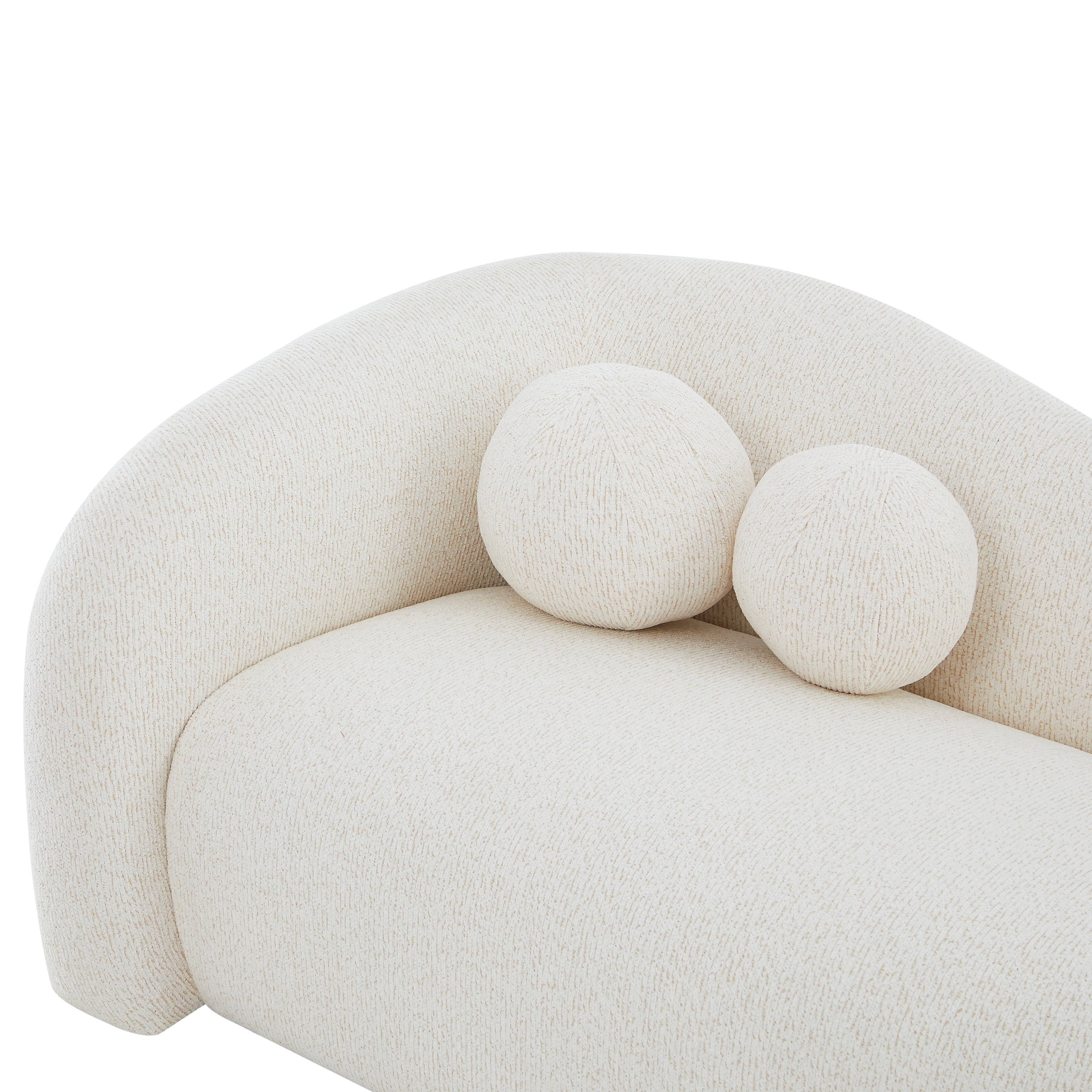 BACALA Fixed 3-Seater Sofa – Chenille Fabric Living Room Furniture