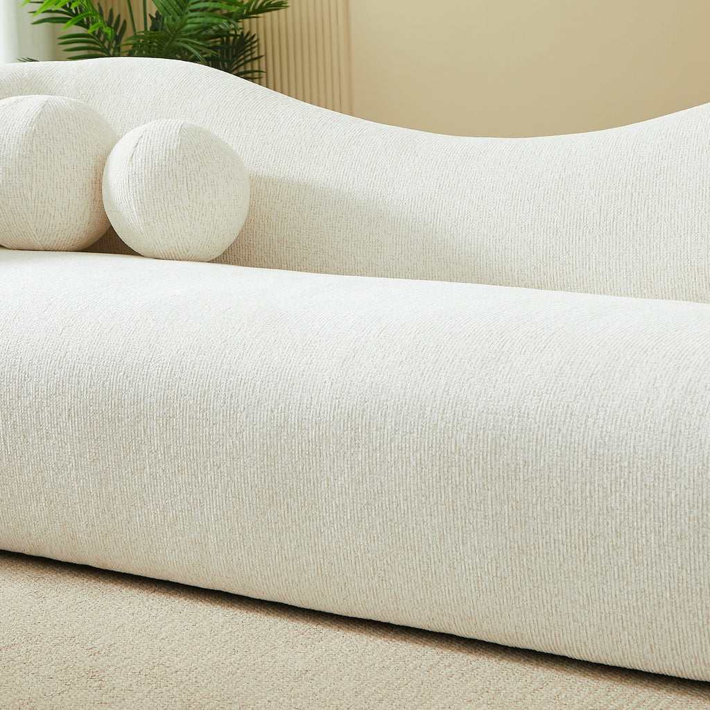 BACALA Fixed 3-Seater Sofa – Chenille Fabric Living Room Furniture