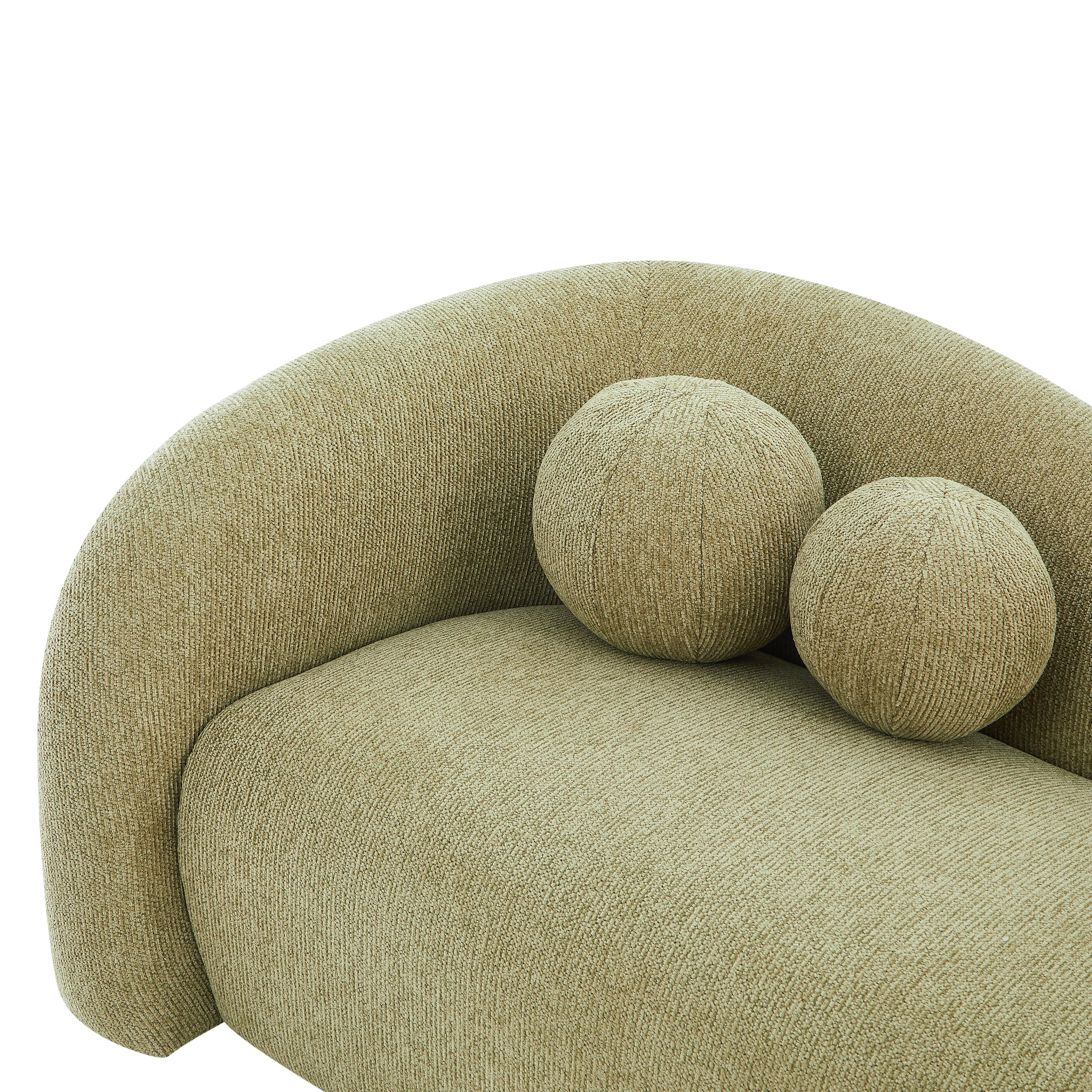 BACALA Fixed 3-Seater Sofa – Chenille Fabric Living Room Furniture