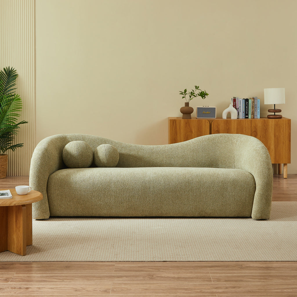 BACALA Fixed 3-Seater Sofa – Chenille Fabric Living Room Furniture