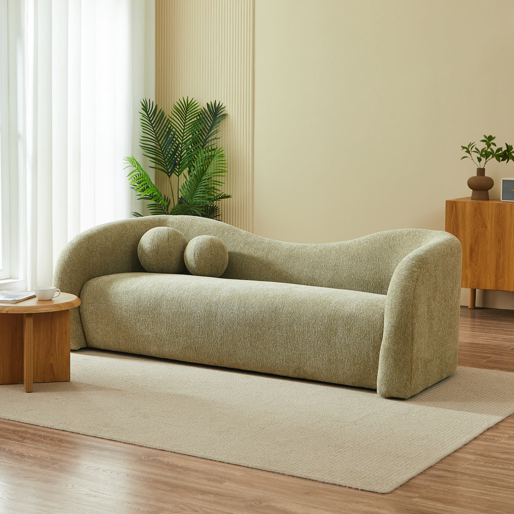 BACALA Fixed 3-Seater Sofa – Chenille Fabric Living Room Furniture
