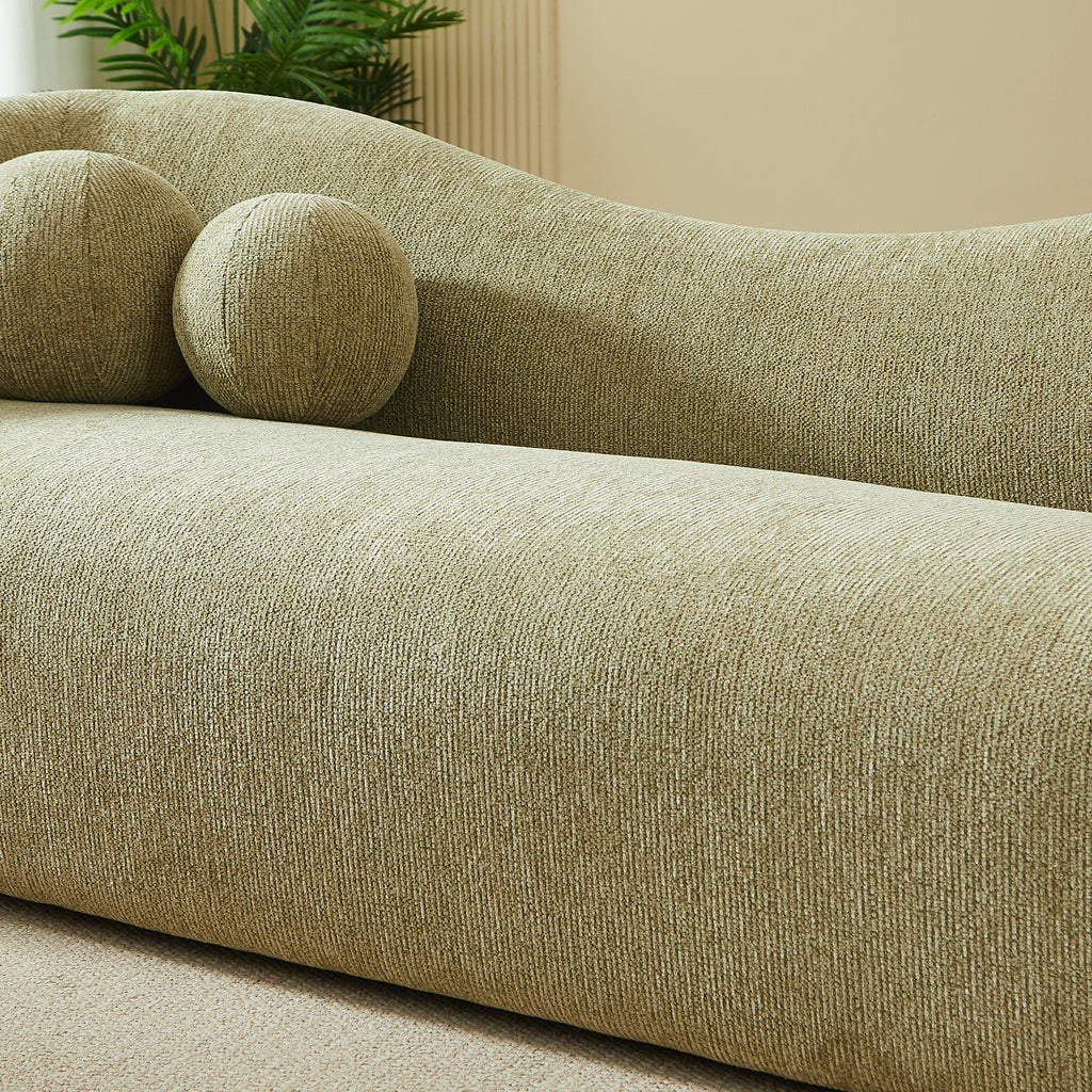 BACALA Fixed 3-Seater Sofa – Chenille Fabric Living Room Furniture
