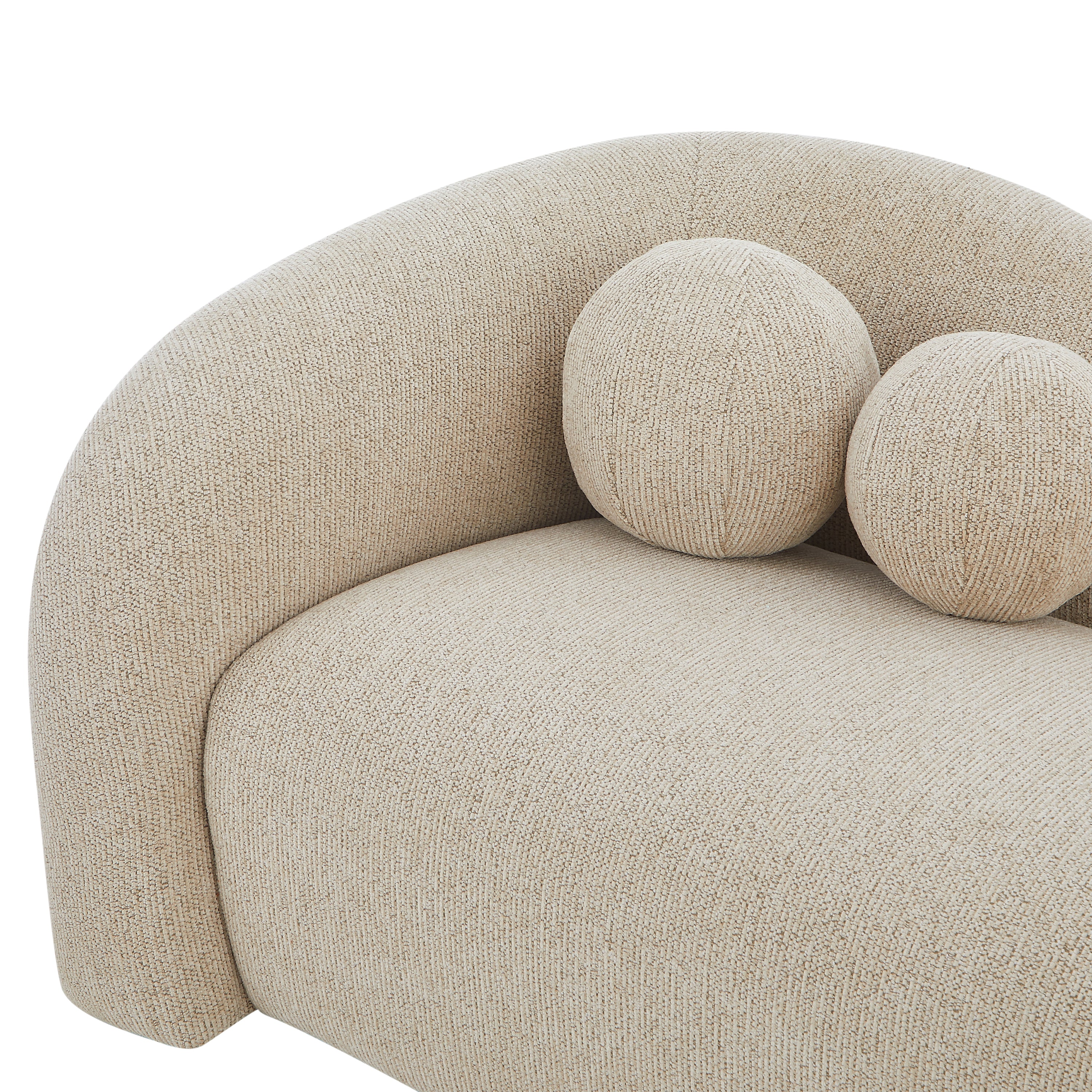 BACALA Fixed 3-Seater Sofa – Chenille Fabric Living Room Furniture