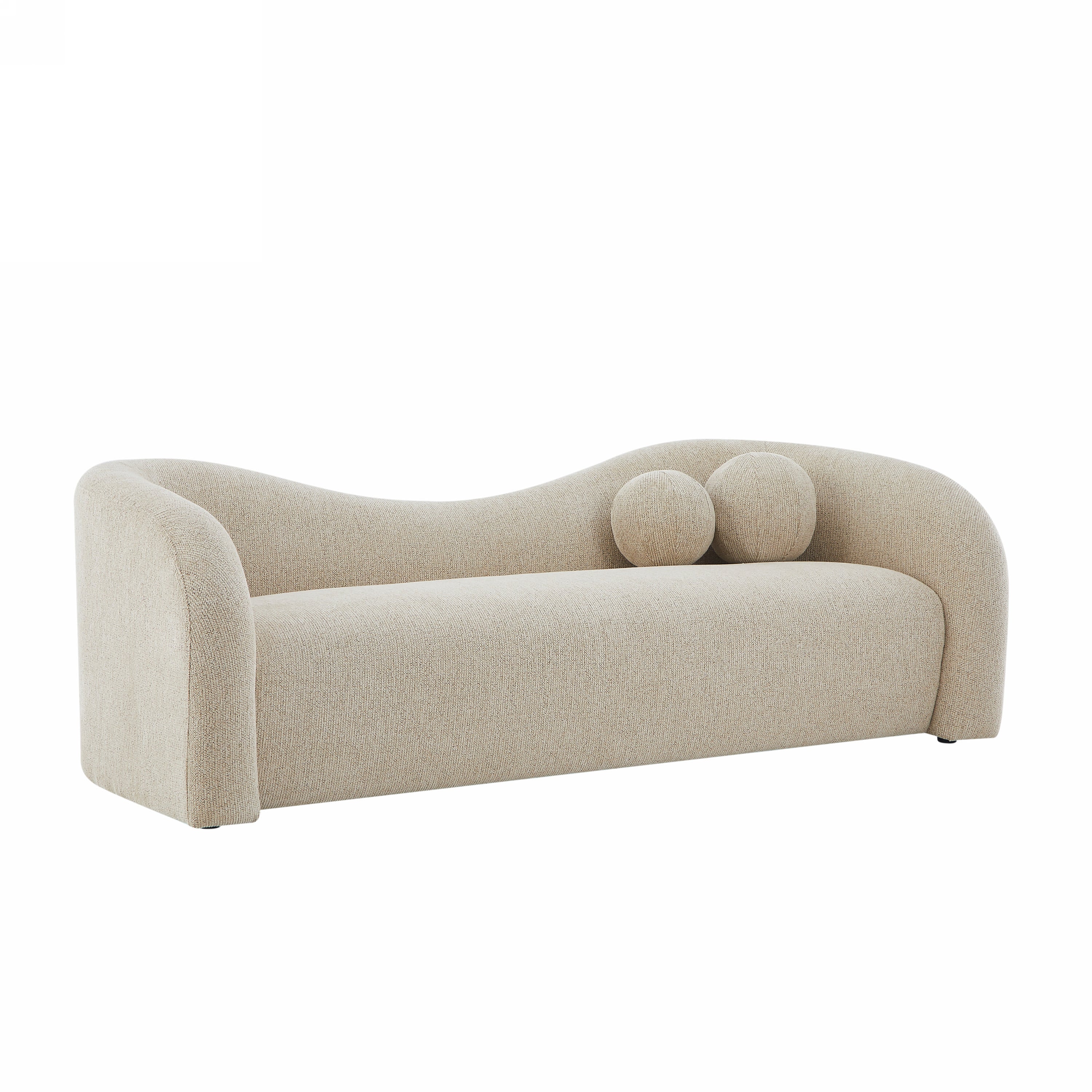 BACALA Fixed 3-Seater Sofa – Chenille Fabric Living Room Furniture