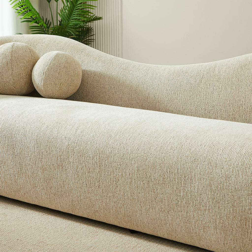 BACALA Fixed 3-Seater Sofa – Chenille Fabric Living Room Furniture