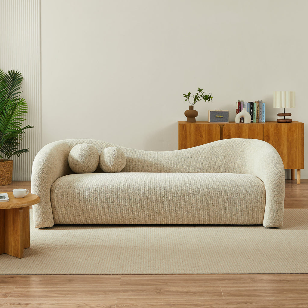 BACALA Fixed 3-Seater Sofa – Chenille Fabric Living Room Furniture