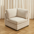 BILLIE Modular Corner Armchair in Chenille Fabric – Beige 