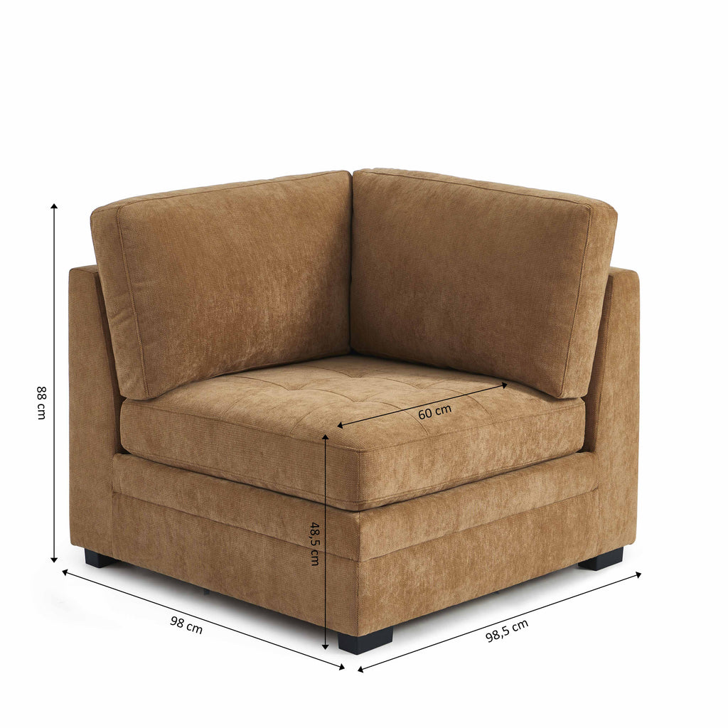 Billie Sofa 3 seater - Brown