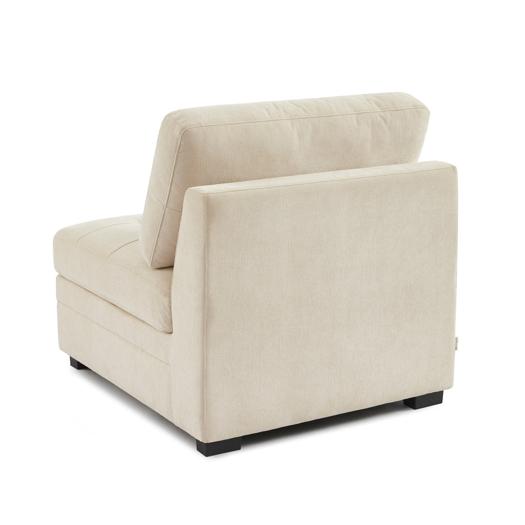 BILLIE Modular 1-Seat Armchair in Chenille Fabric – Beige