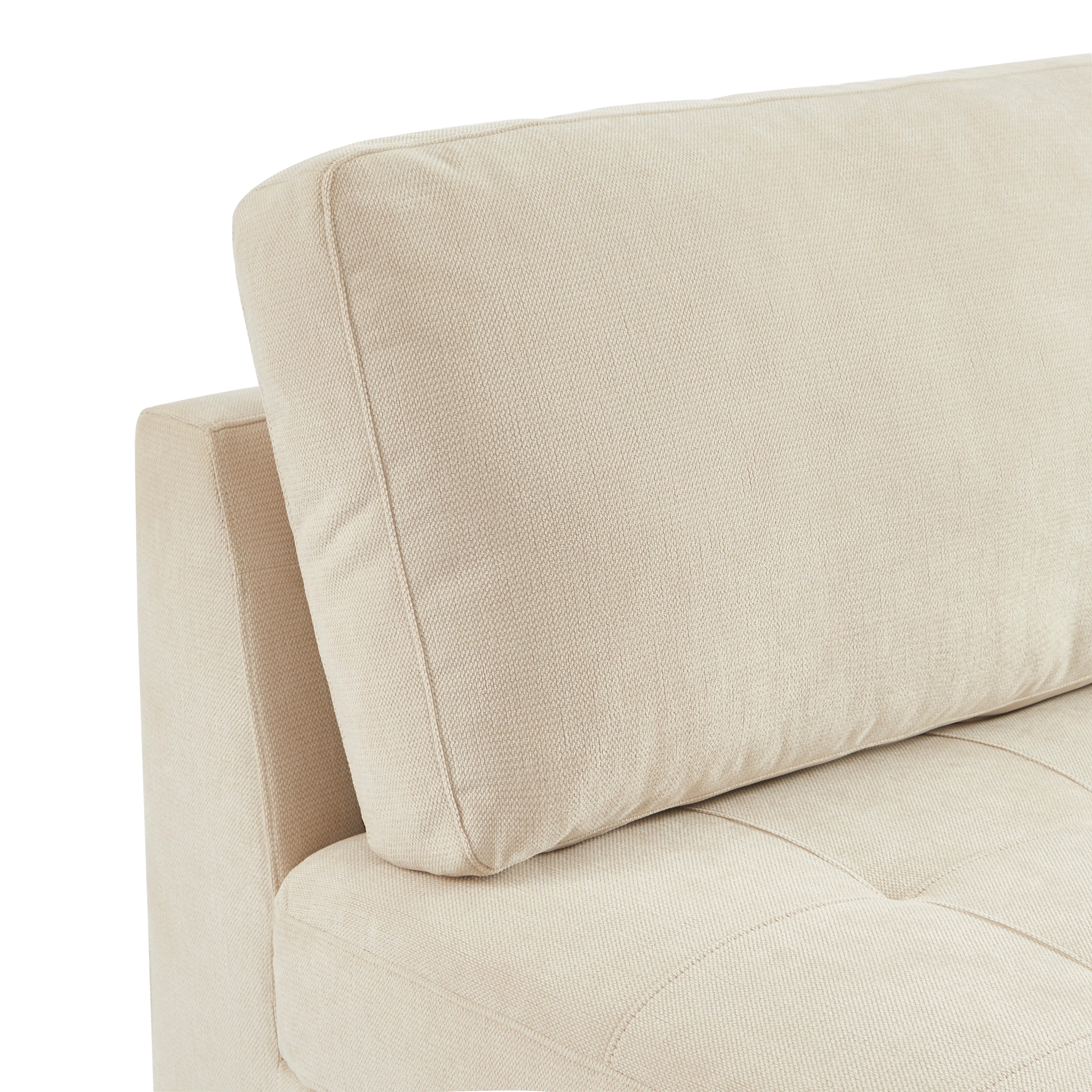 BILLIE Modular 1-Seat Armchair in Chenille Fabric – Beige