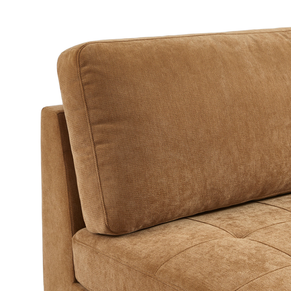 BILLIE Modular 1-Seat Armchair in Chenille Fabric – Brown