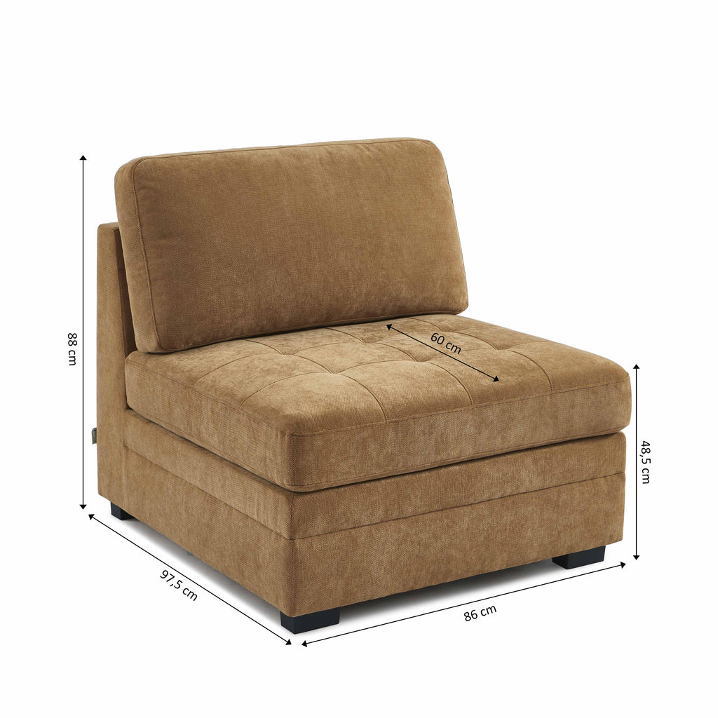 Billie Sofa 3 seater - Brown