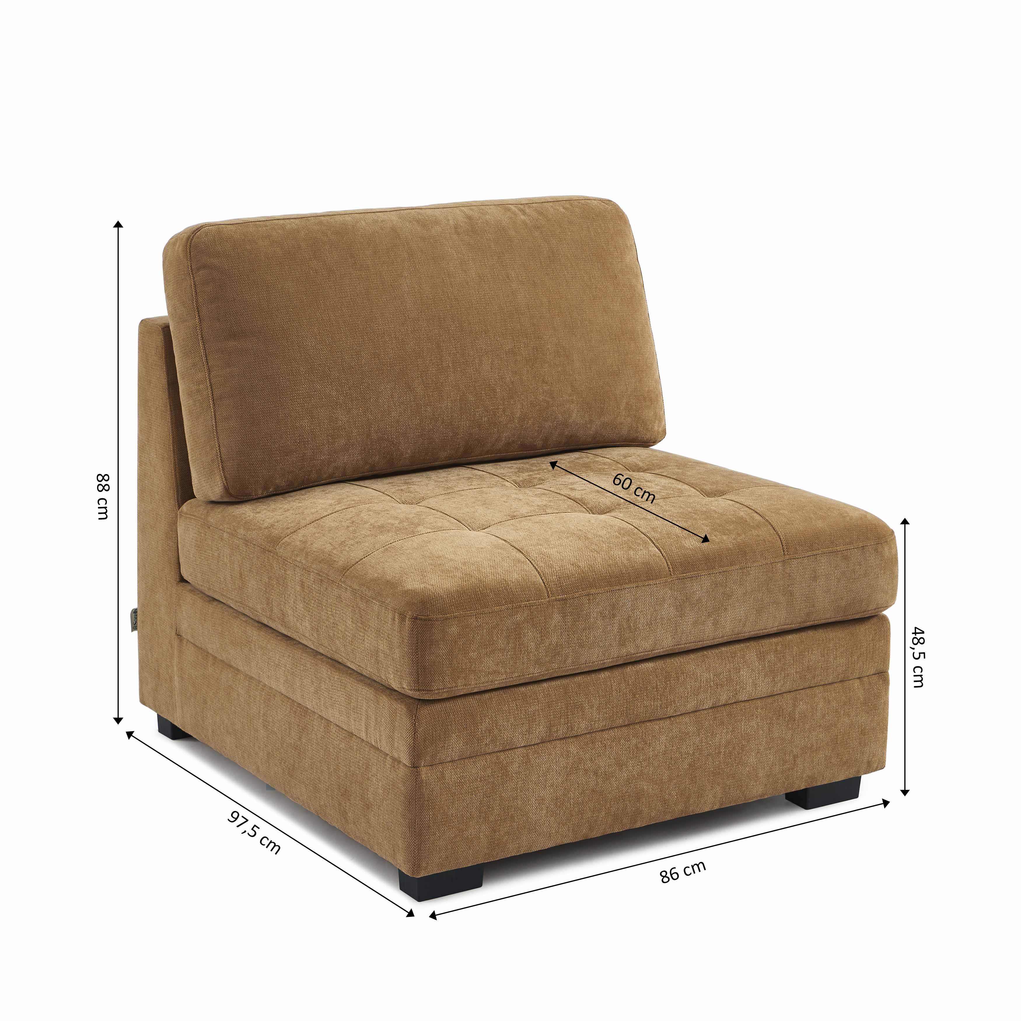 Billie Sofa 3 seater - Brown