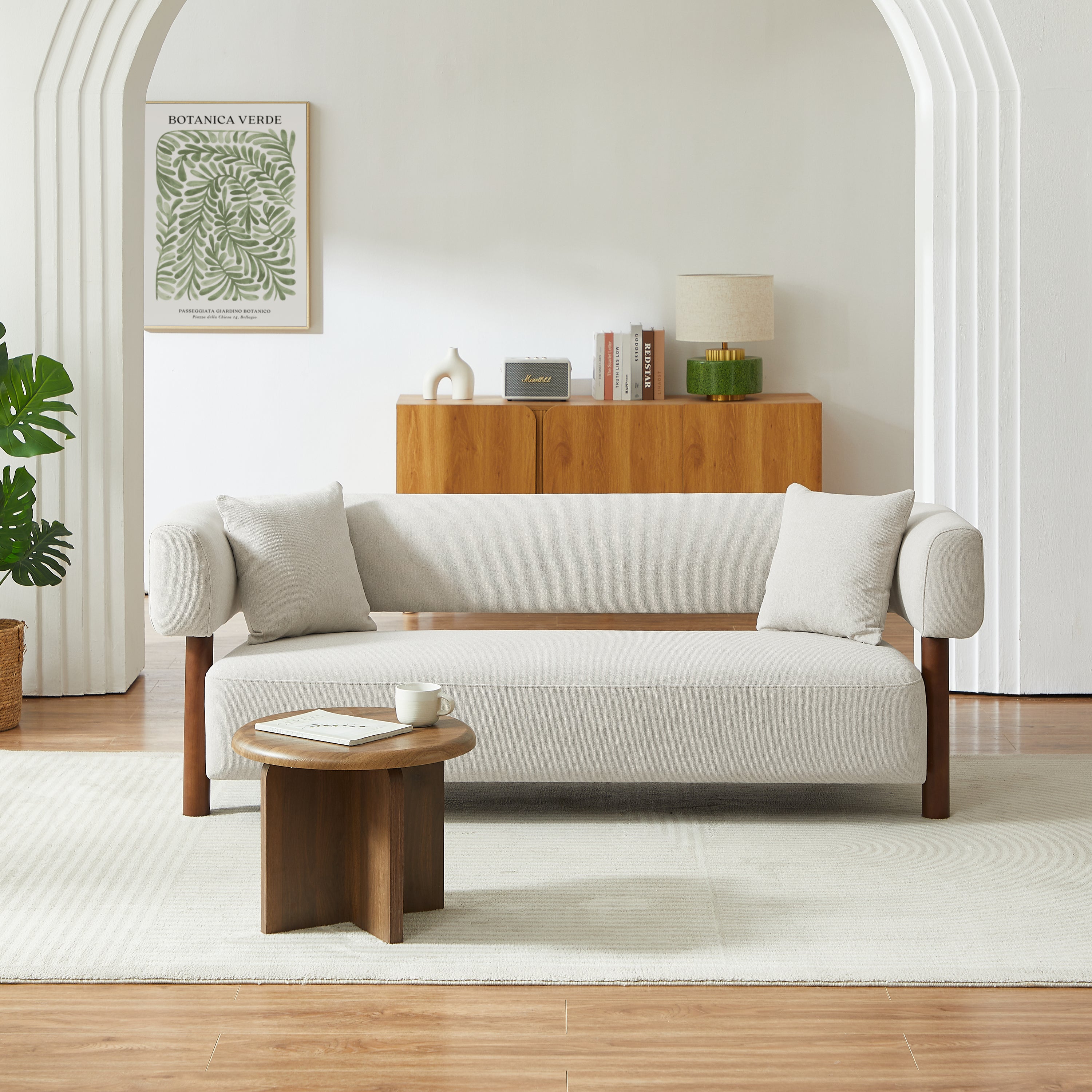 BRAZZA 3-Seater Sofa - White