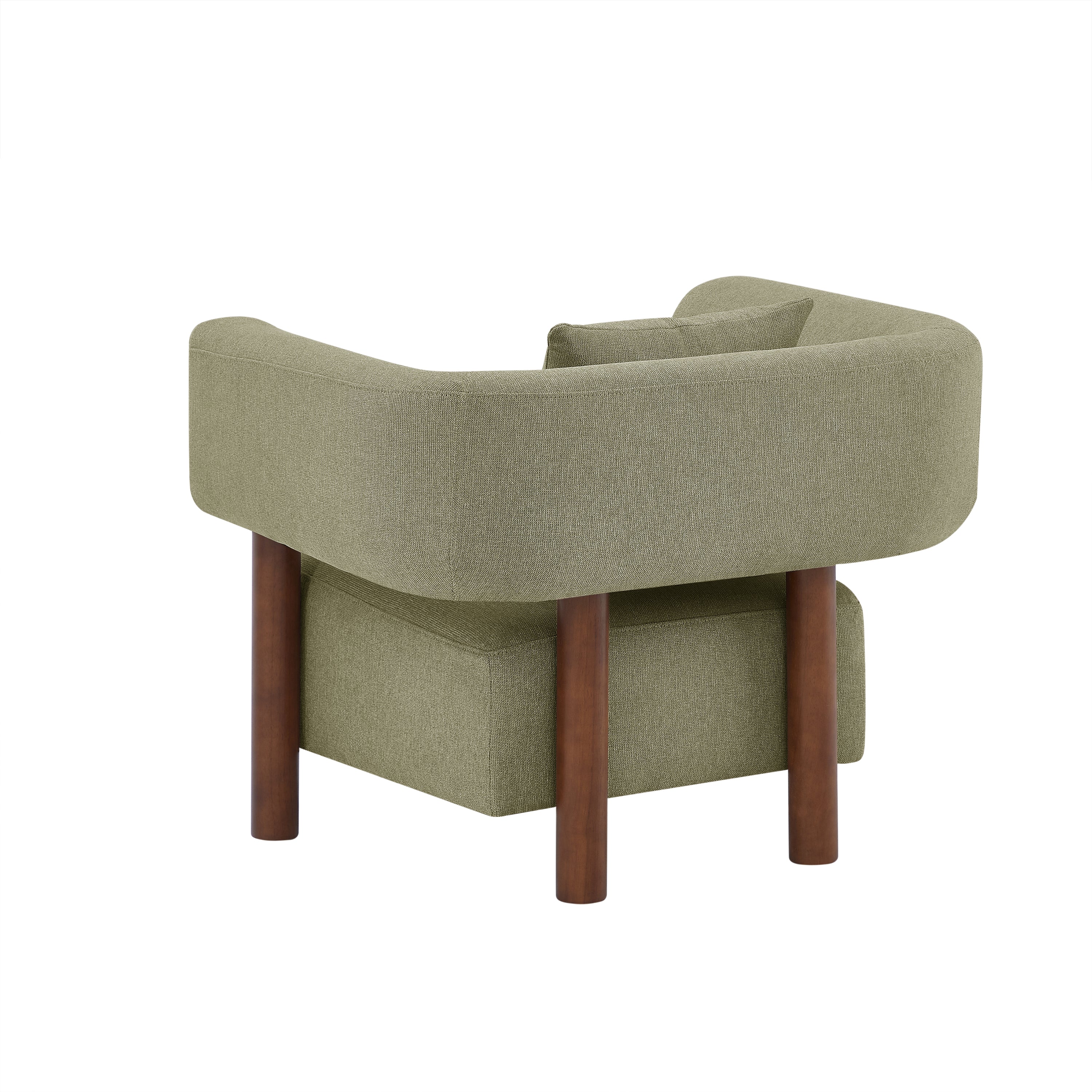 BRAZZA 1-Seater Armchair Upholstered Fabric - Green