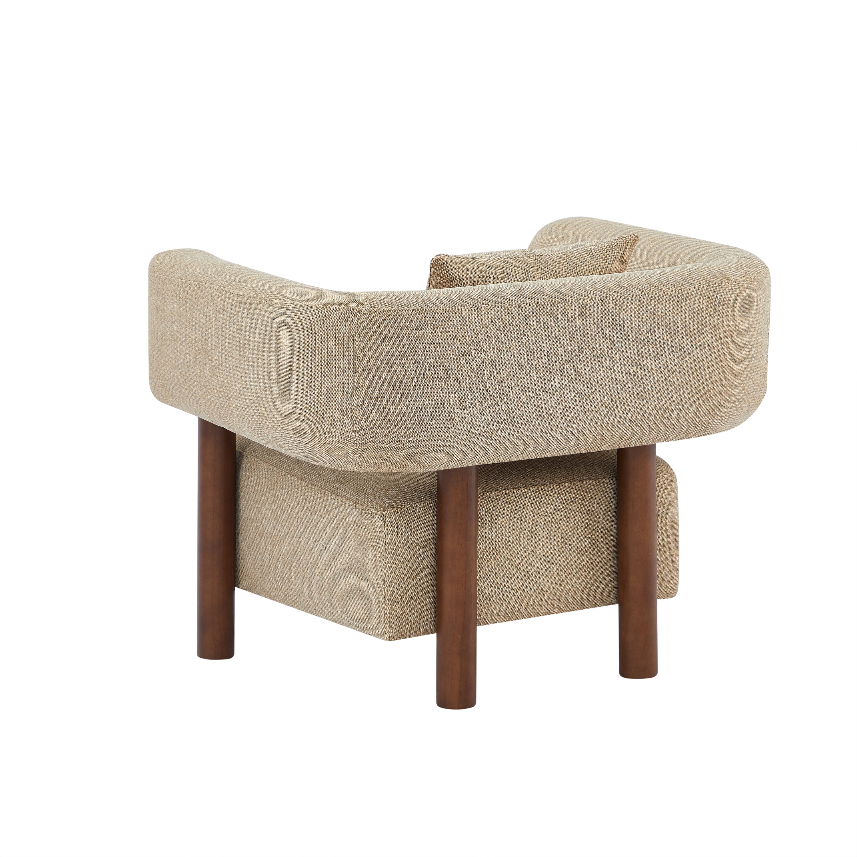 BRAZZA 1-Seater Armchair Upholstered Fabric - Beige