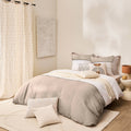 BROLE Duvet Cover Set 102" x 94" (3-Piece Set) - Beige