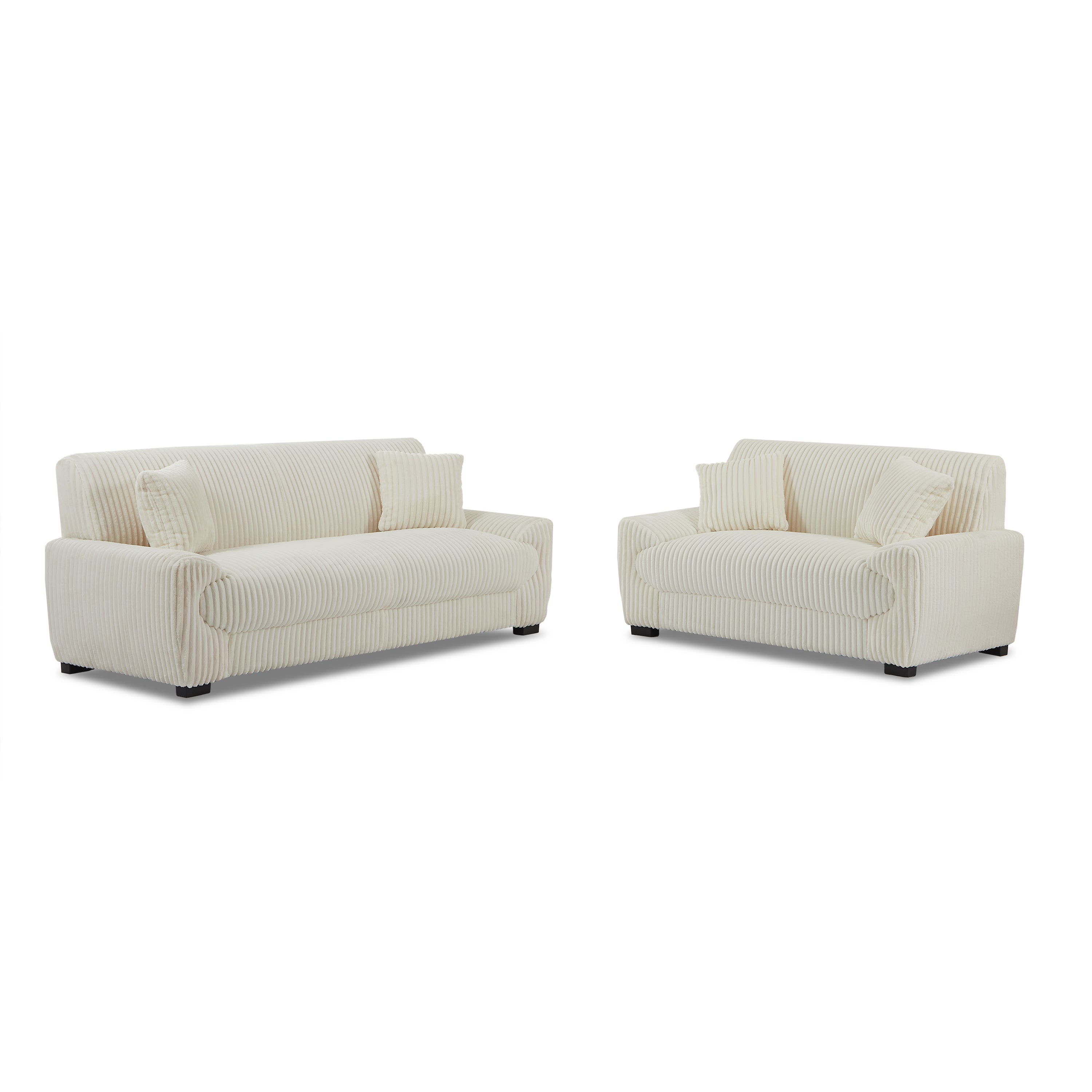 ADEA 3-Seater & 2-Seater Sofa Set – Corduroy Velvet Living Room Furniture