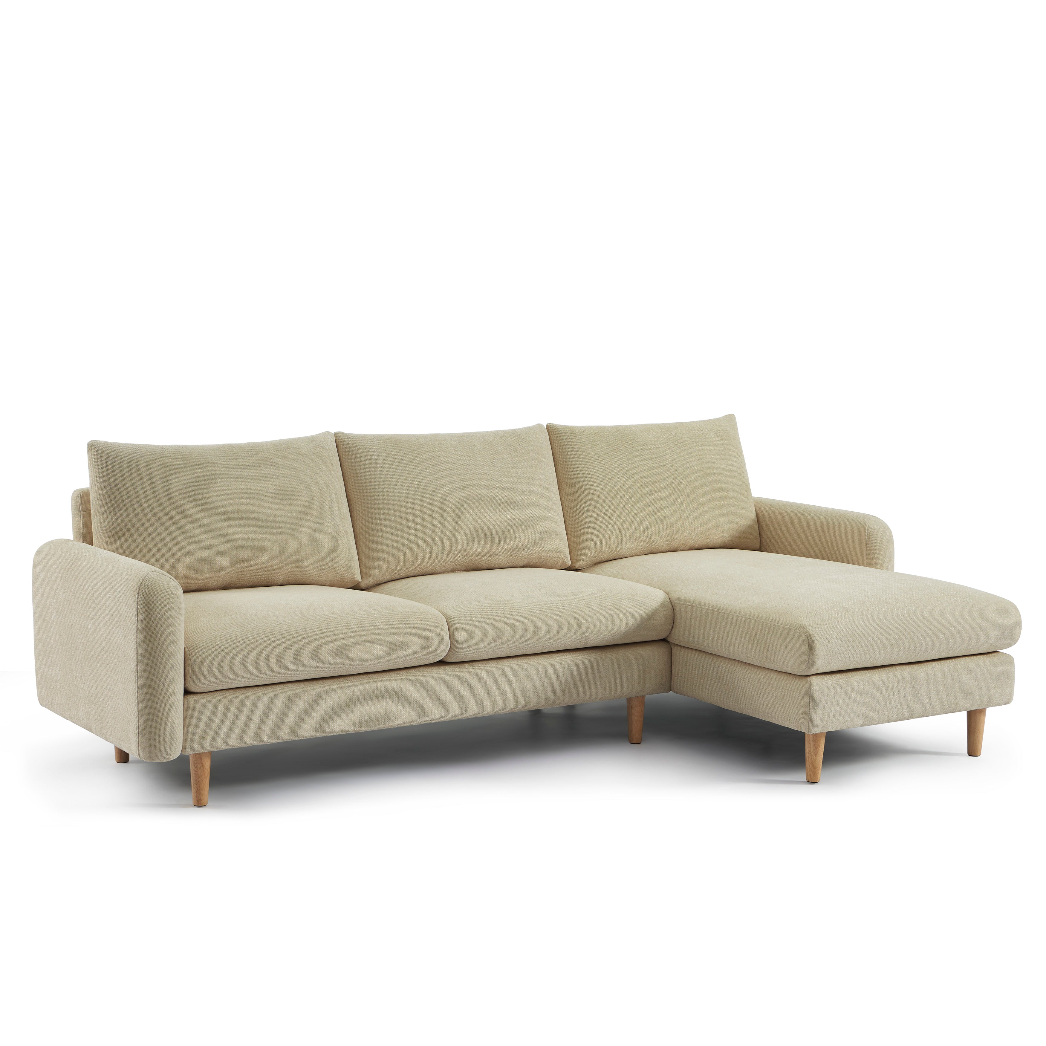 CALIBA Reversible Sectional Sofa – Chenille Fabric 4-Seater Living Room Furniture