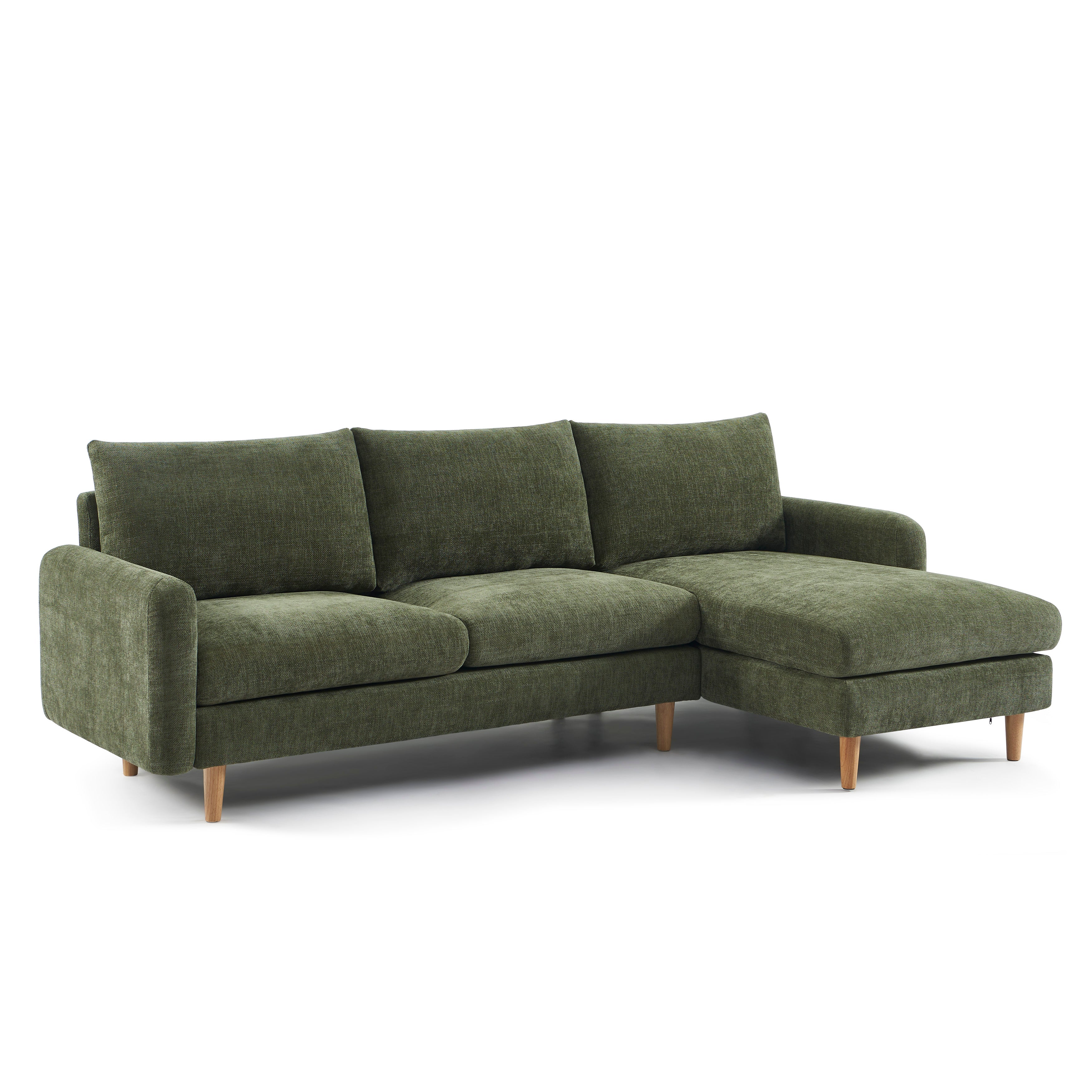 CALIBA Reversible Sectional Sofa – Chenille Fabric 4-Seater Living Room Furniture