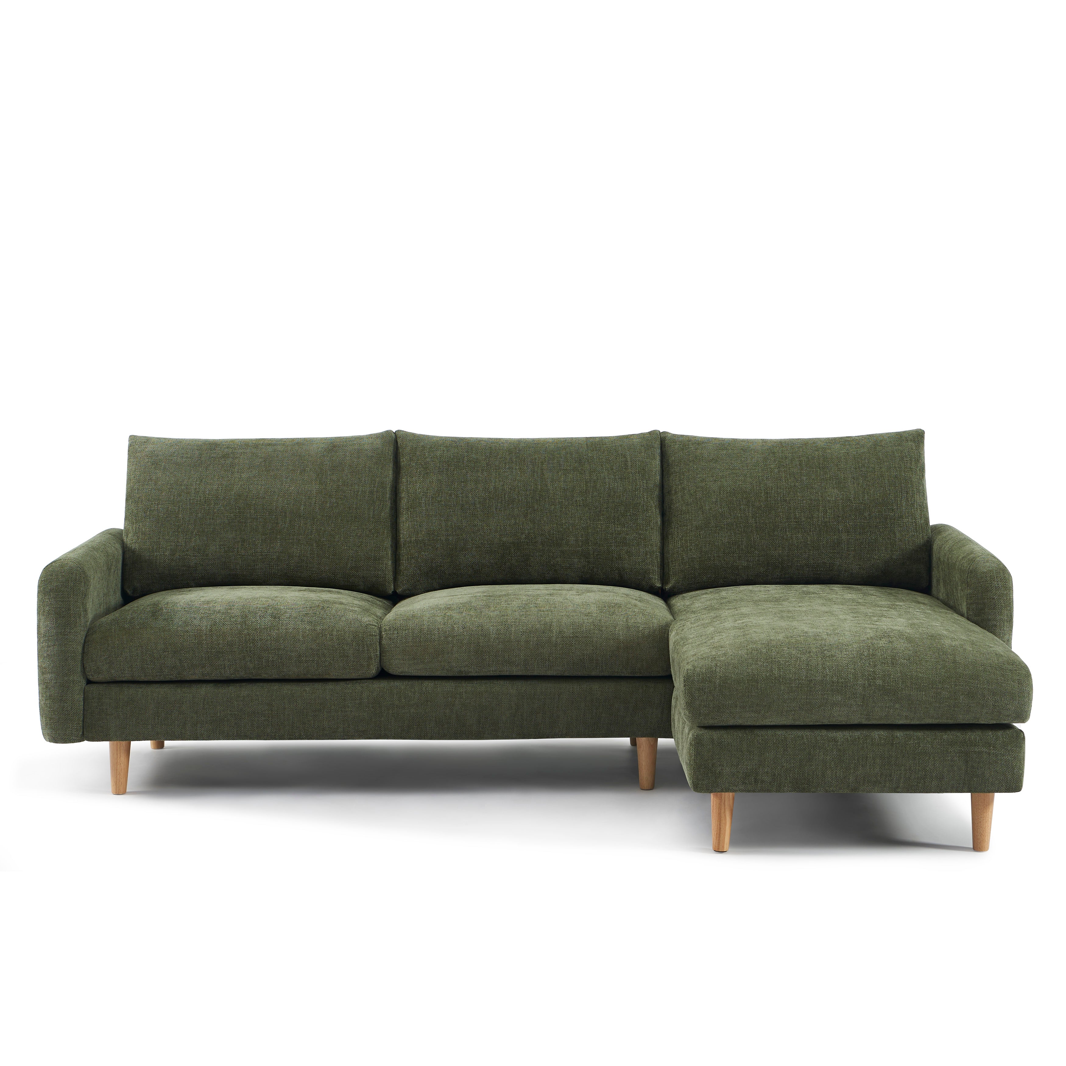 CALIBA Reversible Sectional Sofa – Chenille Fabric 4-Seater Living Room Furniture