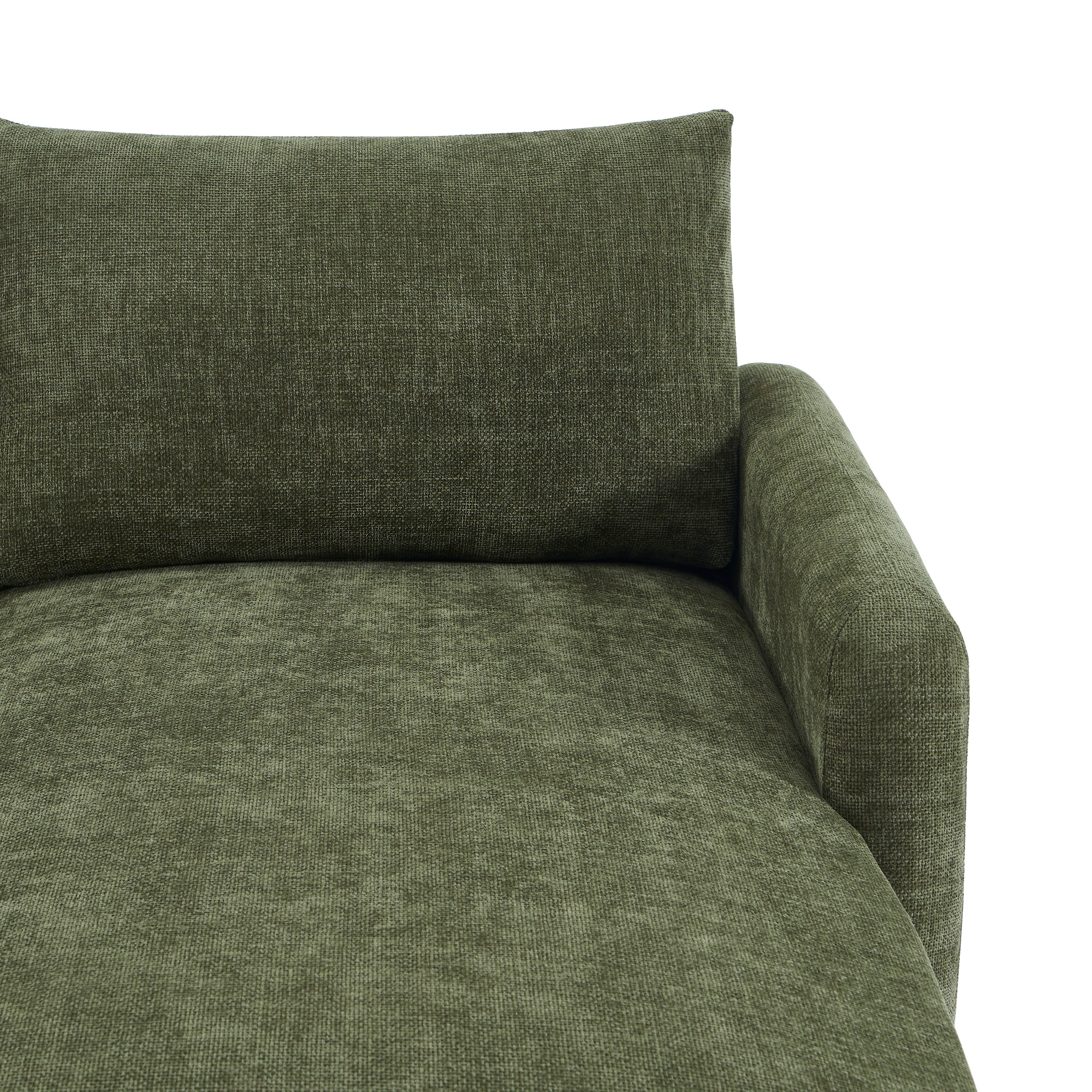 CALIBA Reversible Sectional Sofa – Chenille Fabric 4-Seater Living Room Furniture