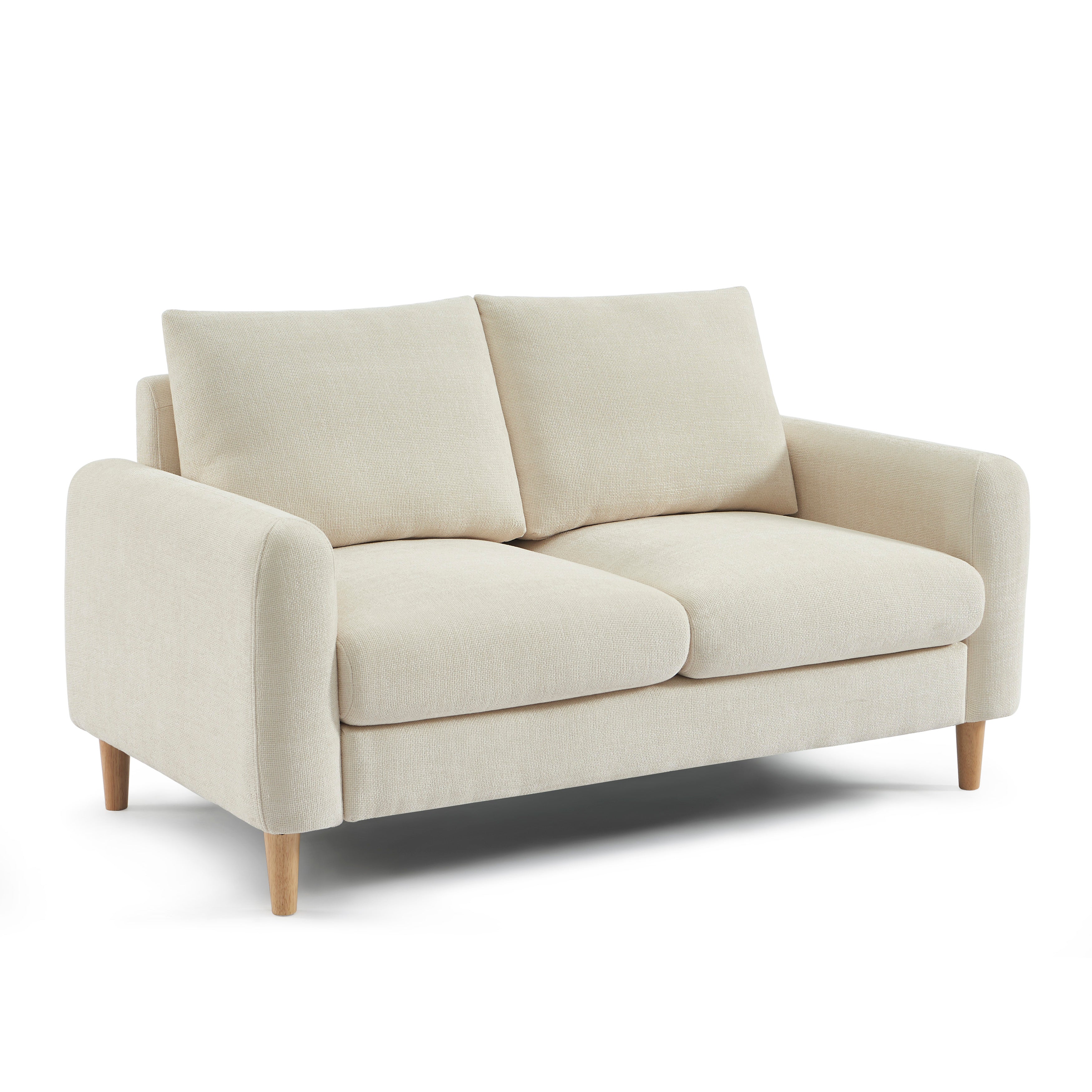 Fixed Sofa Caliba 2 Seater Chenille Beige – Beige