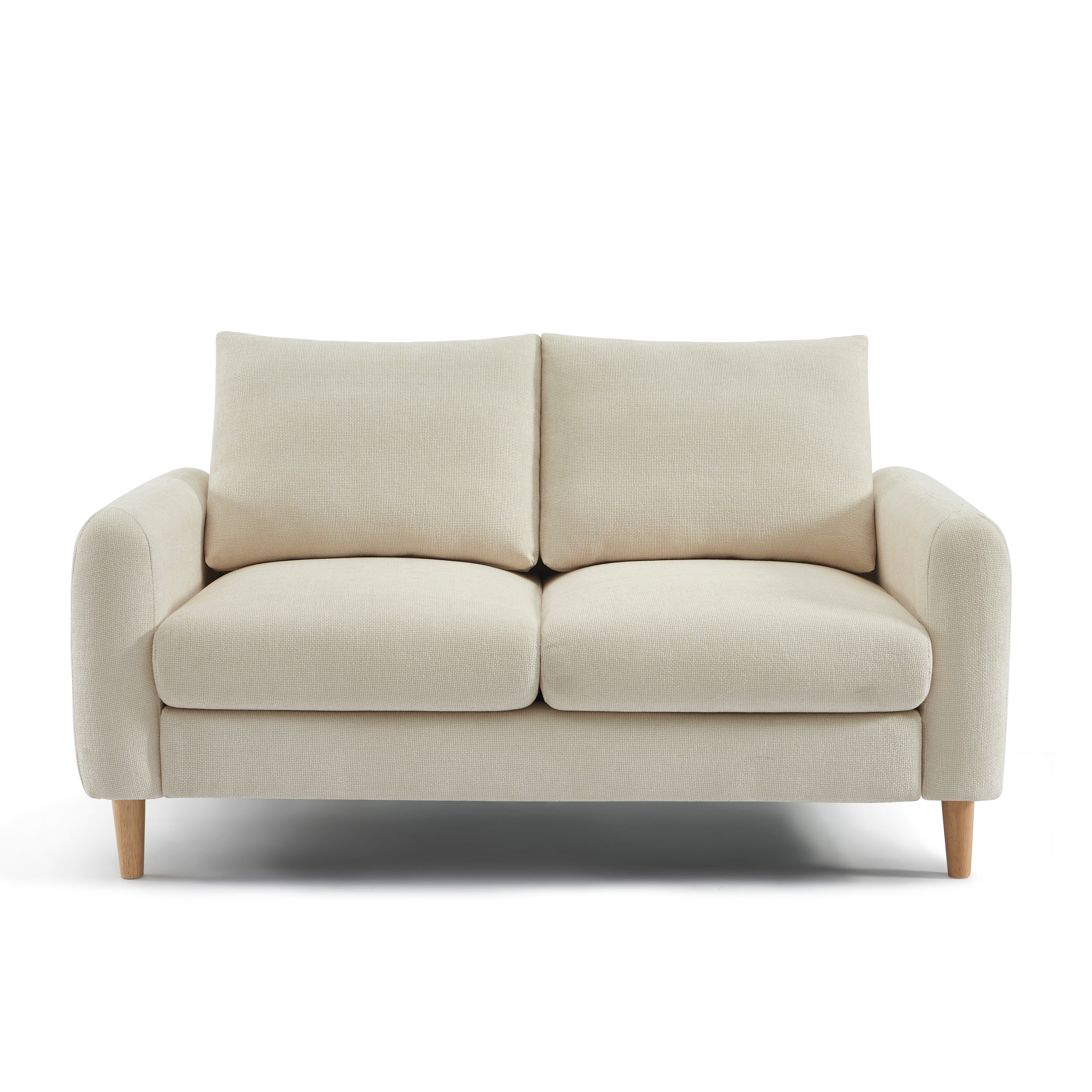 Fixed Sofa Caliba 2 Seater Chenille Beige – Beige