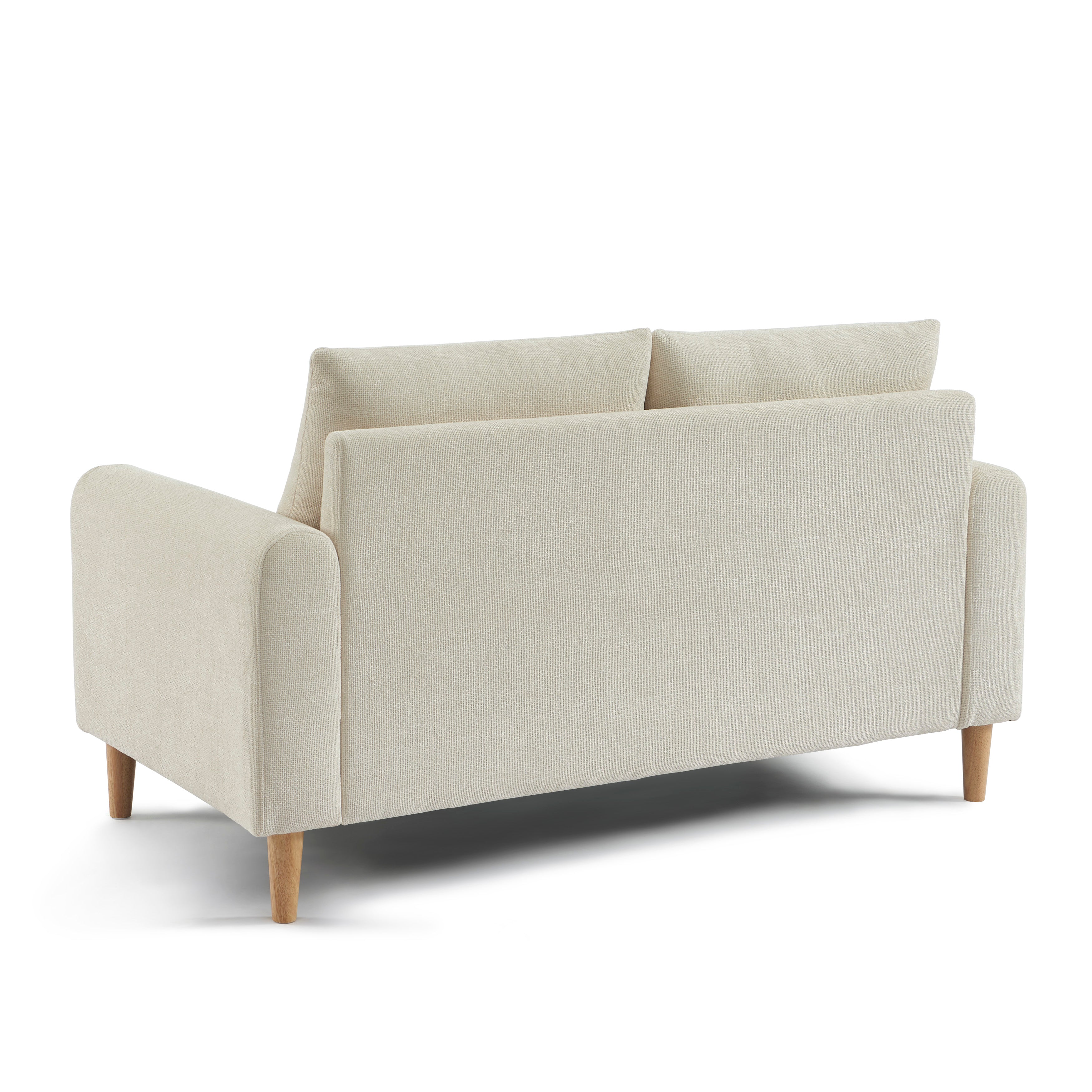 Fixed Sofa Caliba 2 Seater Chenille Beige – Beige